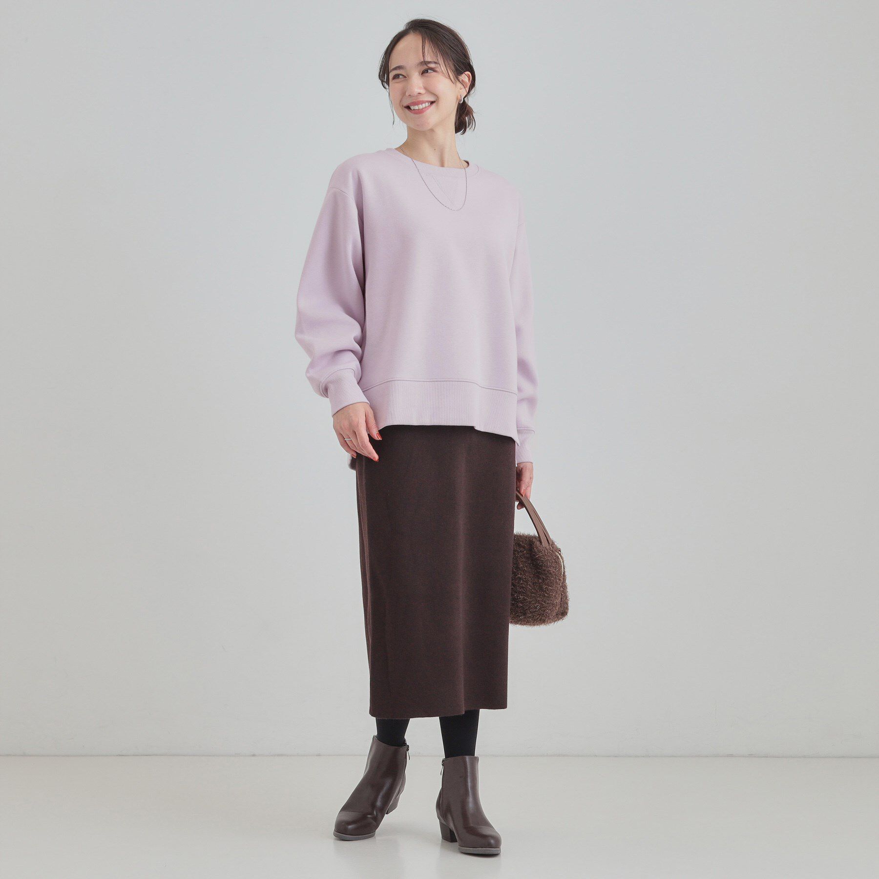 SHOO･LA･RUE「【あったか】ガゼット付き裏起毛スウェット」|パーカー|