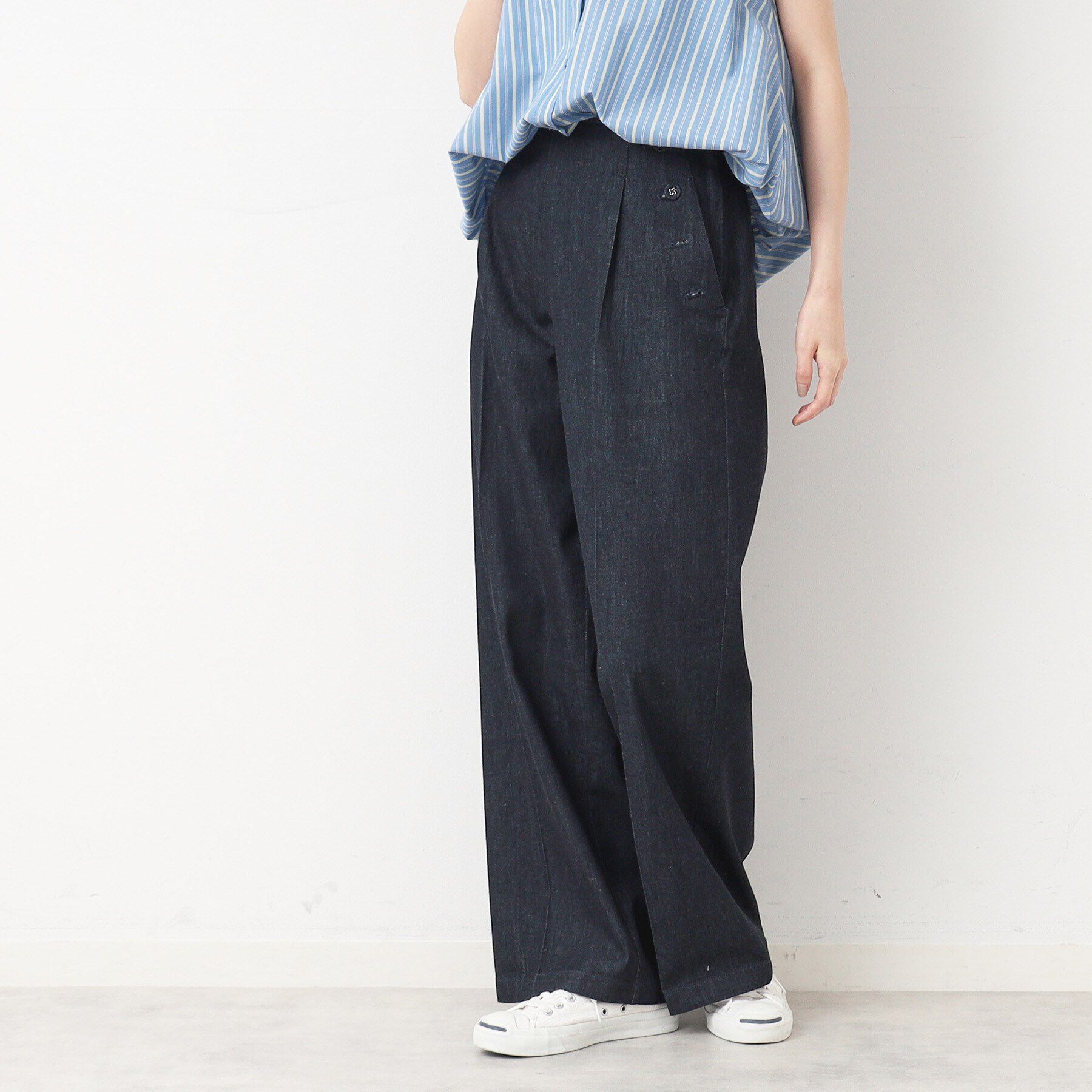Dessin「【洗える】デニムワイドマリンパンツ（S～L）」|デニム|
