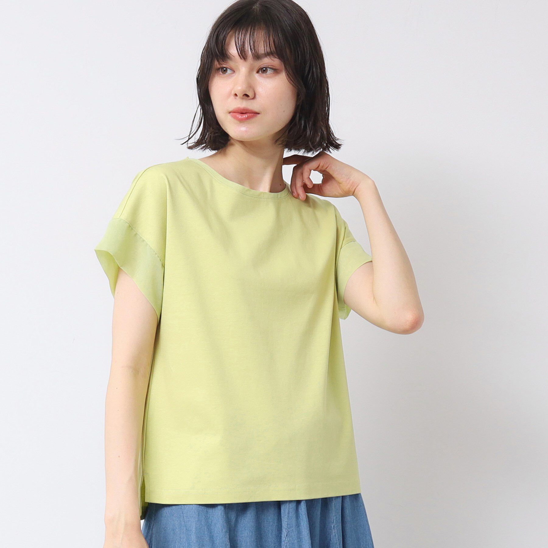 Dessin「【シリーズ累計8万枚！選べる5サイズ/6色展開/洗える】美光沢カットソー【オンにもオフにもちょうどい」|Tシャツ・カットソー|