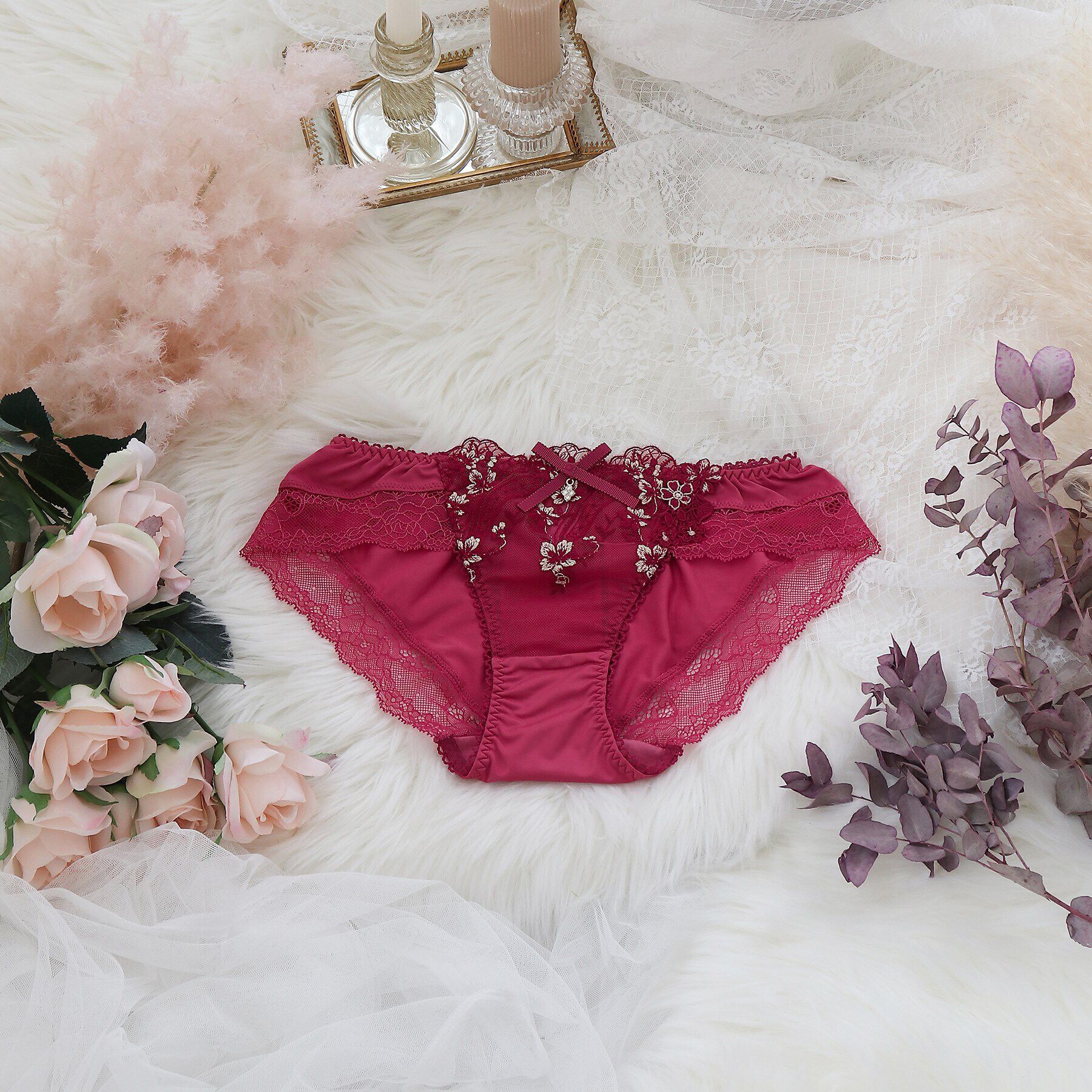 Risa Magli「フェリシテ ノーマルショーツ」|インナー|ローズ(062)