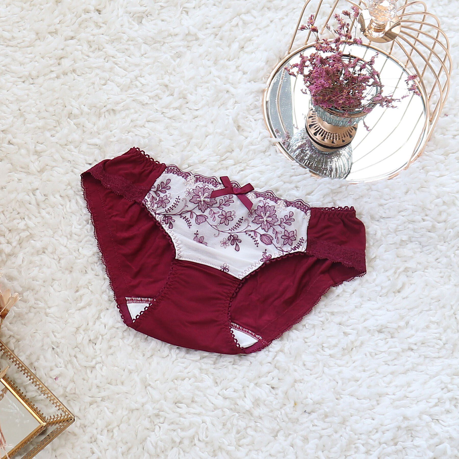 Risa Magli「エトワル サニタリーショーツ」|インナー|ボルドー(064)