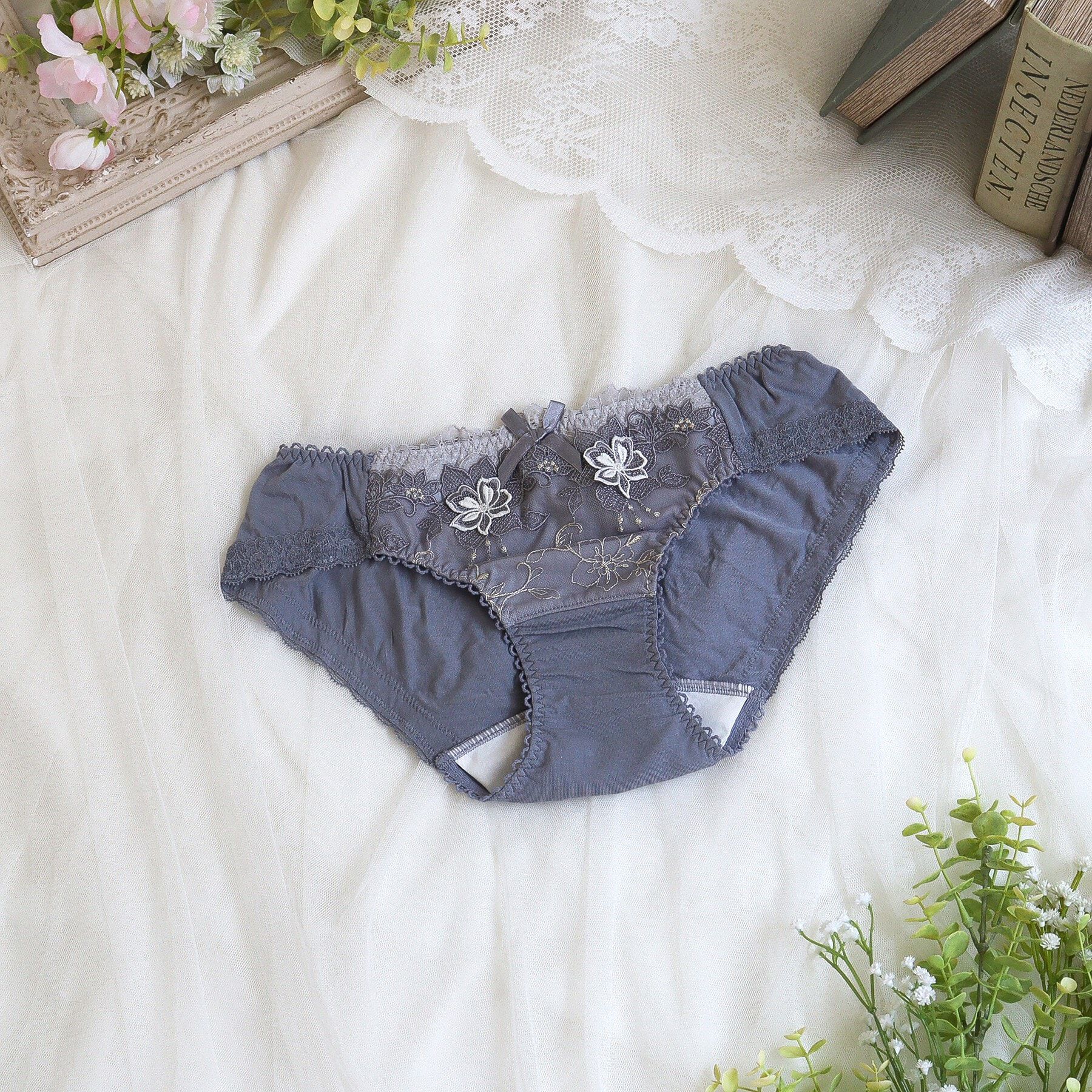 Risa Magli「マデリン サニタリーショーツ」|インナー|グレー(012)