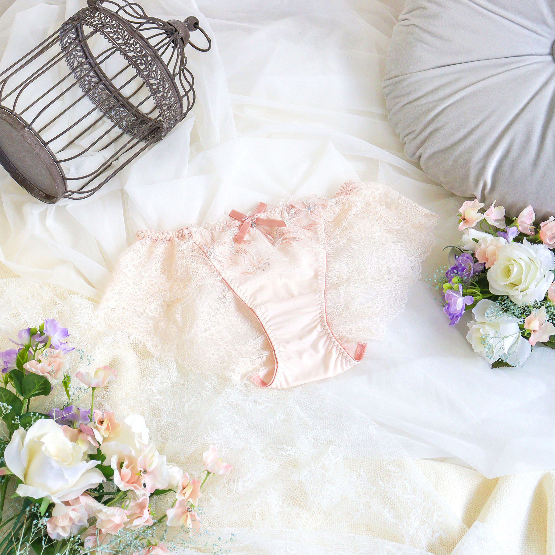 Risa Magli「ナーラ レースショーツ」|インナー|ピンク(071)