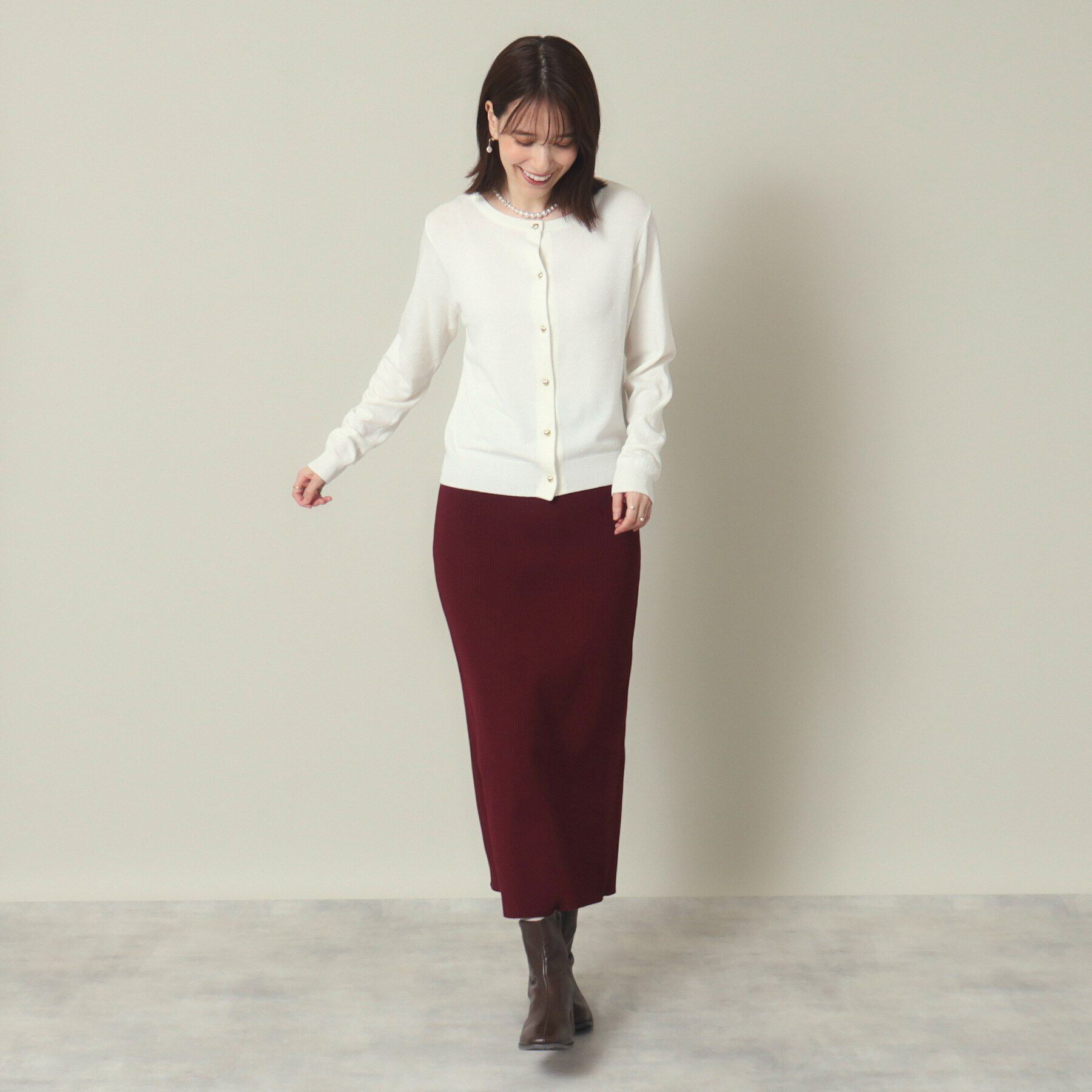 ITS&rsquo;DEMO「【手洗い可／アンチピリング】ハートボタンドットカーデ」|カーディガン|