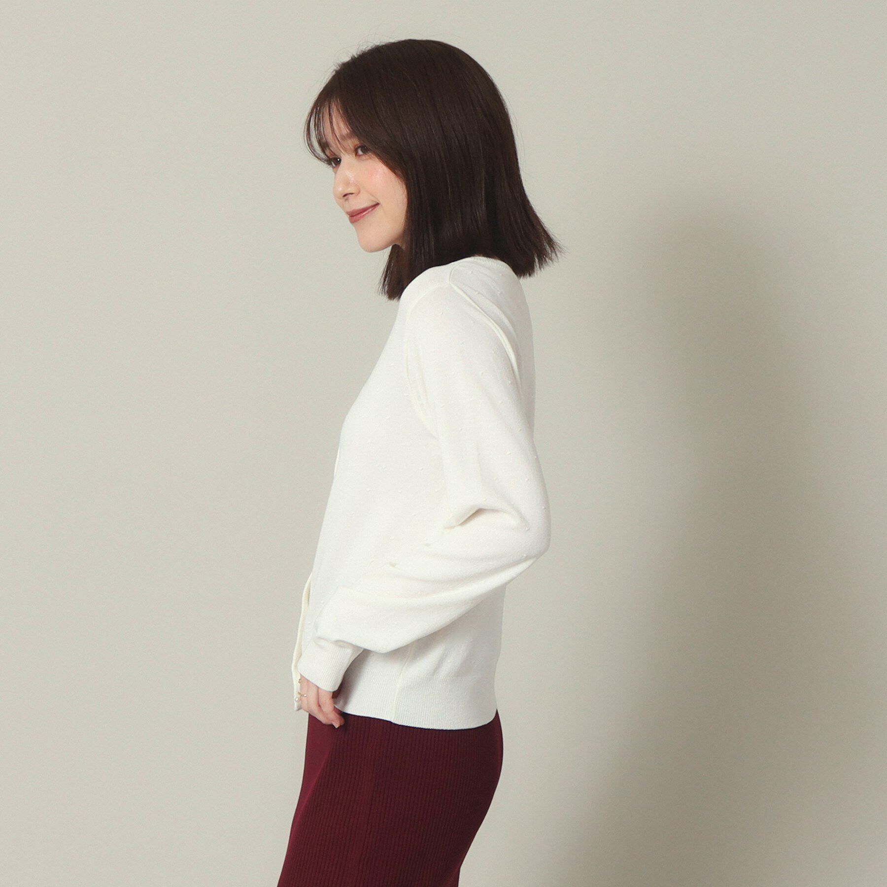 ITS&rsquo;DEMO「【手洗い可／アンチピリング】ハートボタンドットカーデ」|カーディガン|