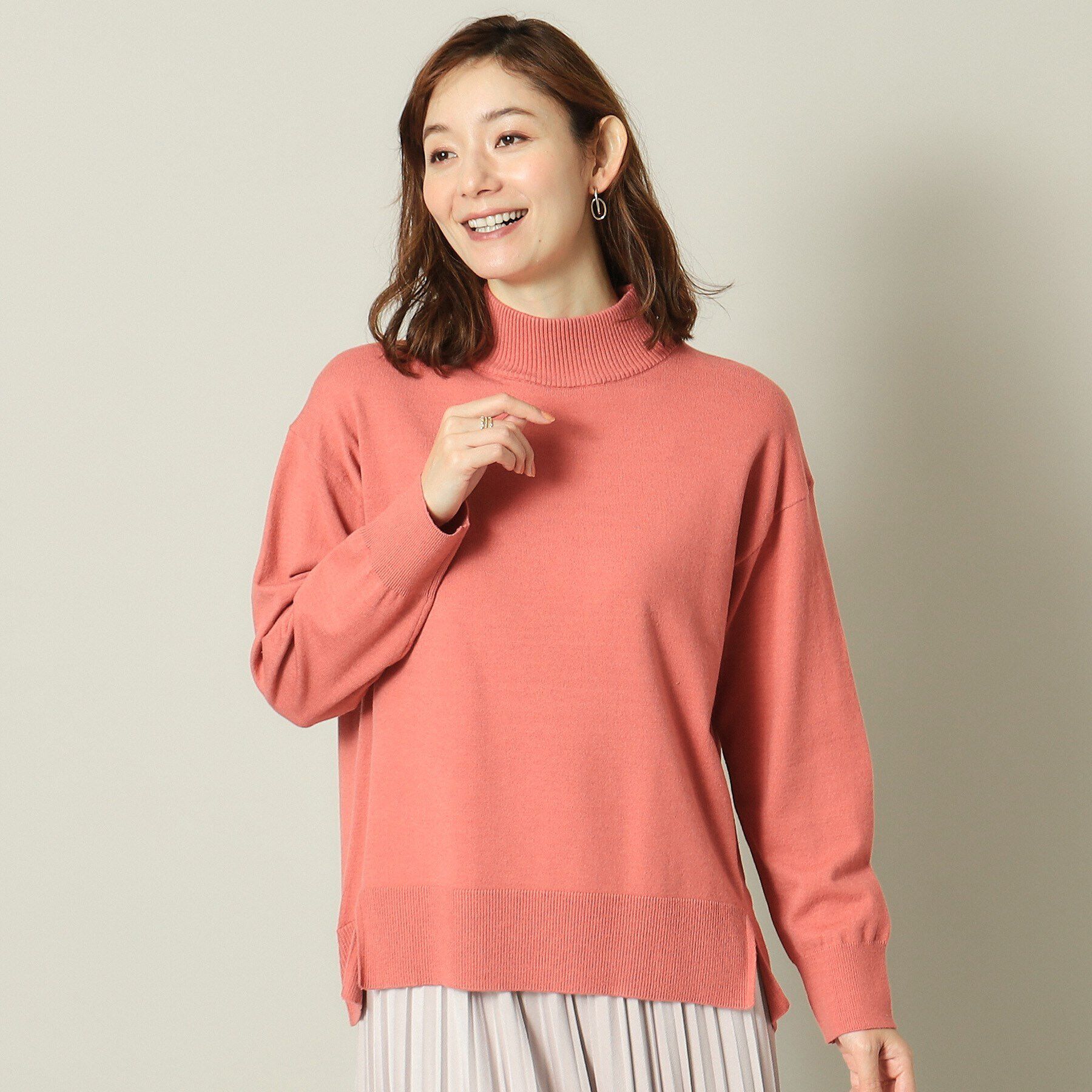 ITS&rsquo;DEMO「【手洗い可】ハイネックニット」|ニット・セーター|ピンク(073)