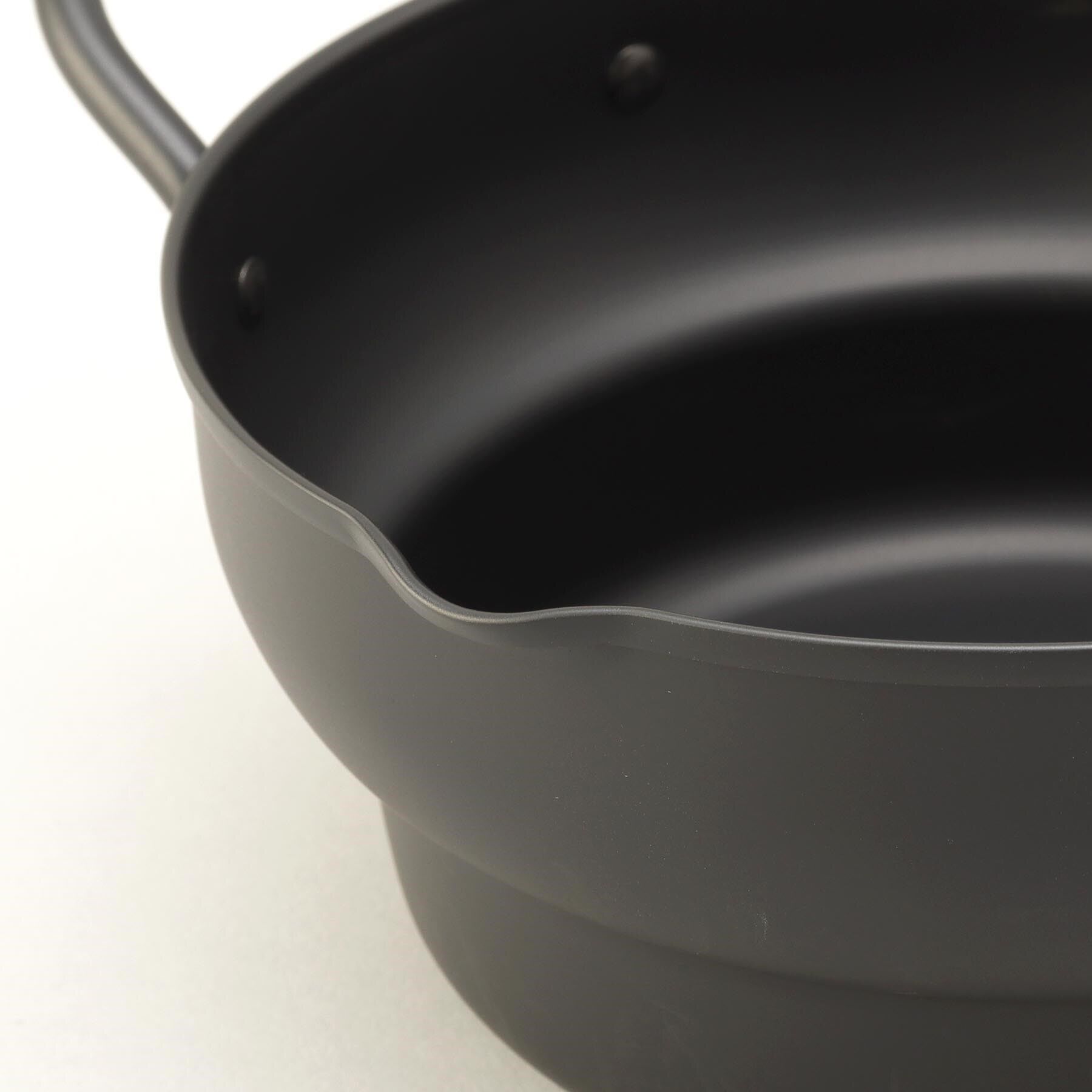 212 KITCHEN STORE「彩食庵 IH対応両手段付き天ぷら鍋18cm＆木柄フライヤー」|食器・キッチングッズ|