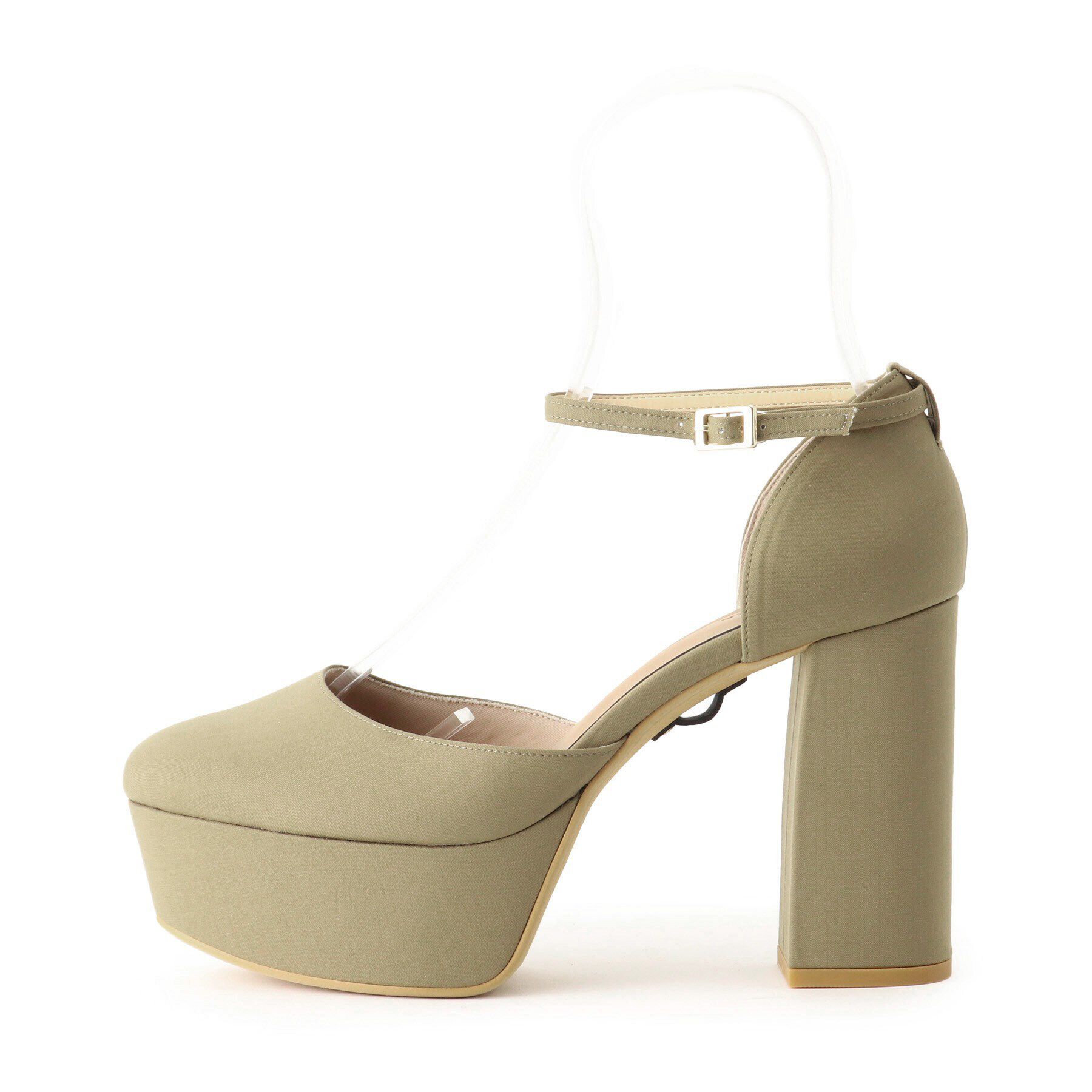 ESPERANZA「【ラク盛り／パンプス】リピーター続出／脚長美脚 アンクルストラップ厚底ヒールパンプス」|パンプス|