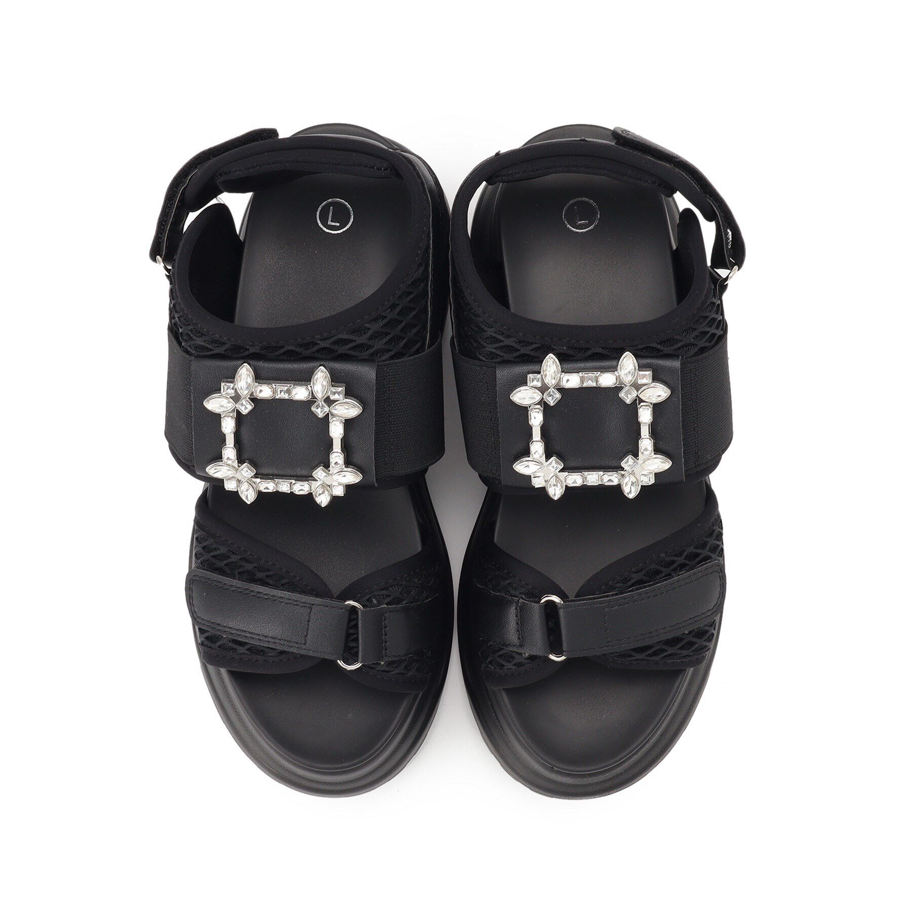 csT&P「軽量厚底2段ソール ビジューサンダル」|サンダル|