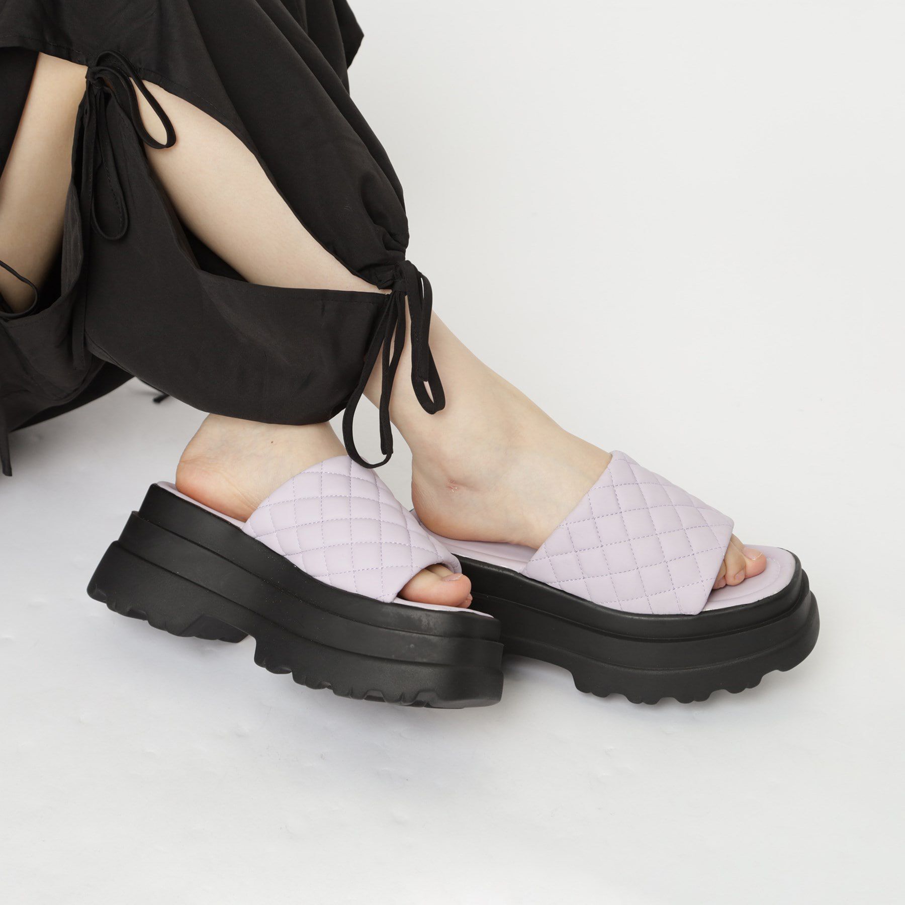 csT&P「厚底キルティングサンダル」|サンダル|