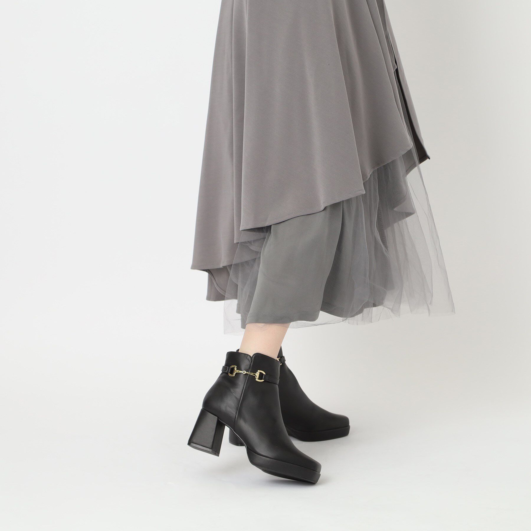 ESPERANZA「スクエアサイドビットブーツ」|ショートブーツ|