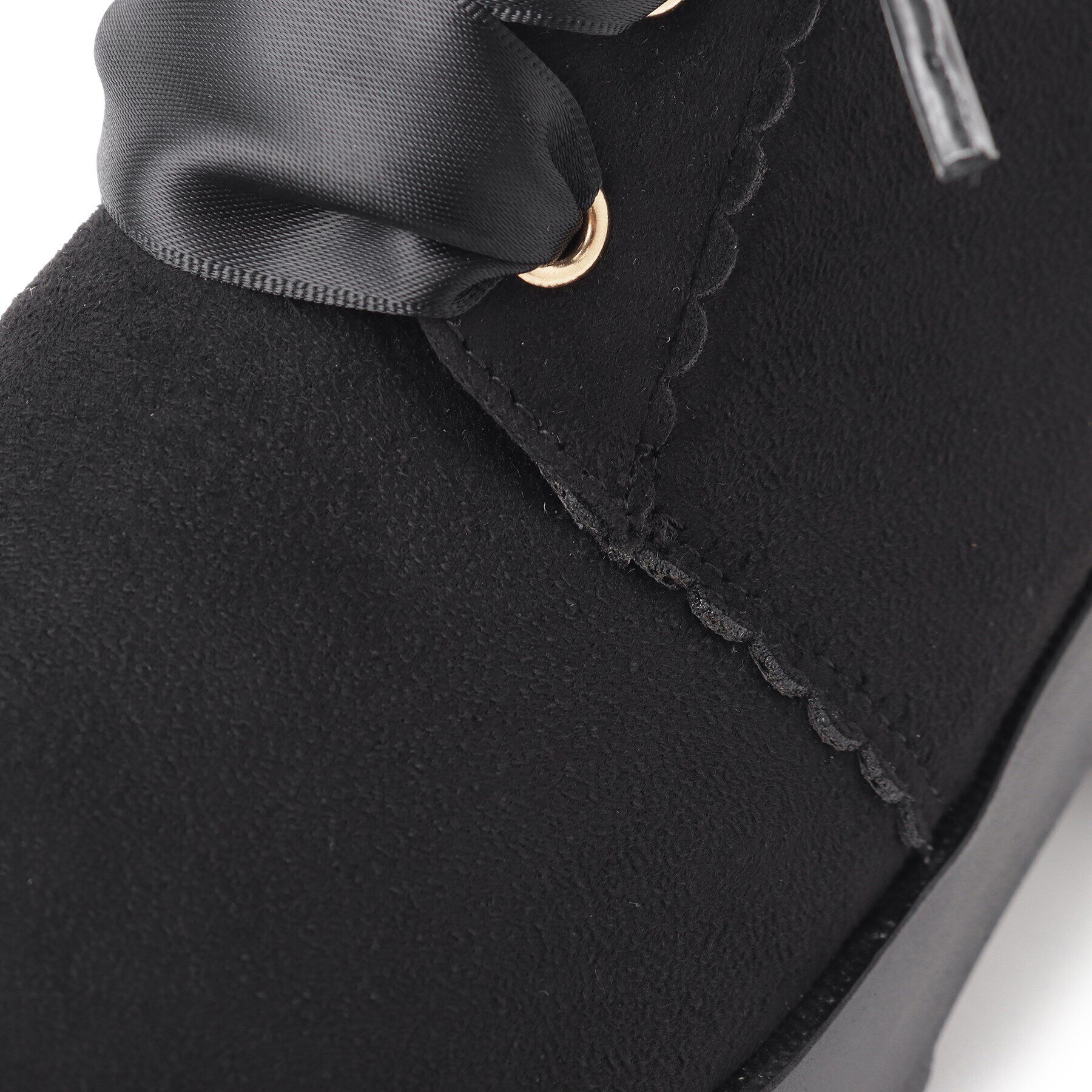 csT&P「厚底ガーリーレースアップフラワーカットブーツ」|ショートブーツ|