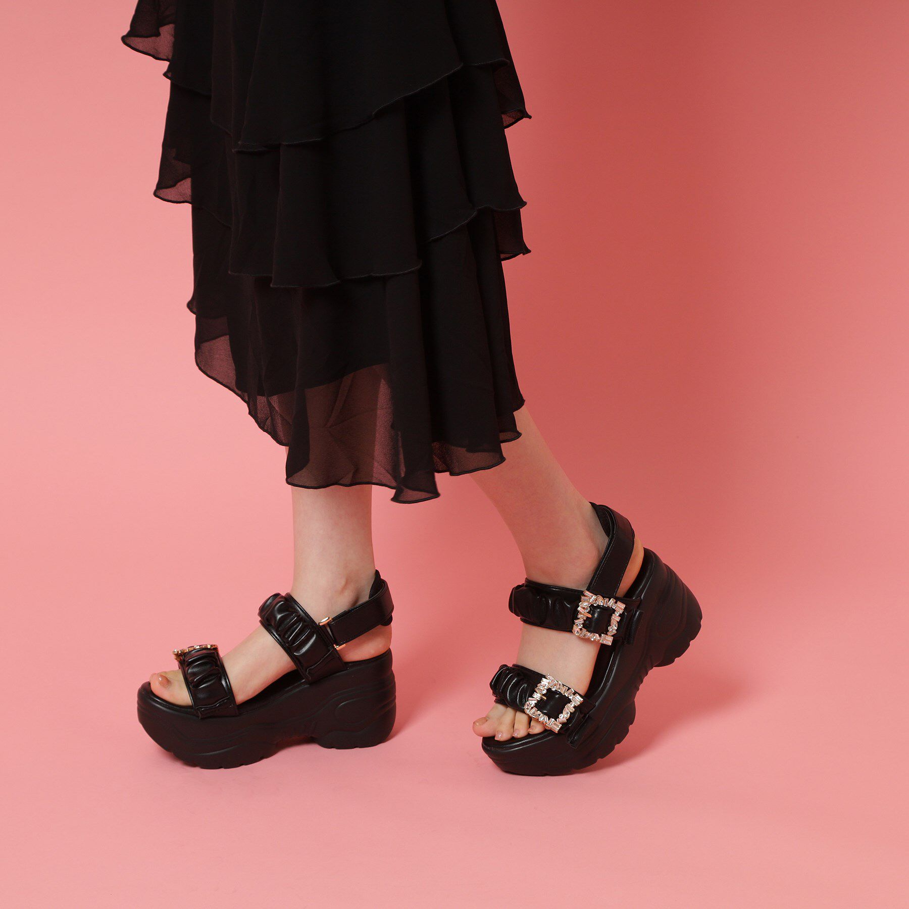 csT&P「厚底バックルサンダル」|サンダル|