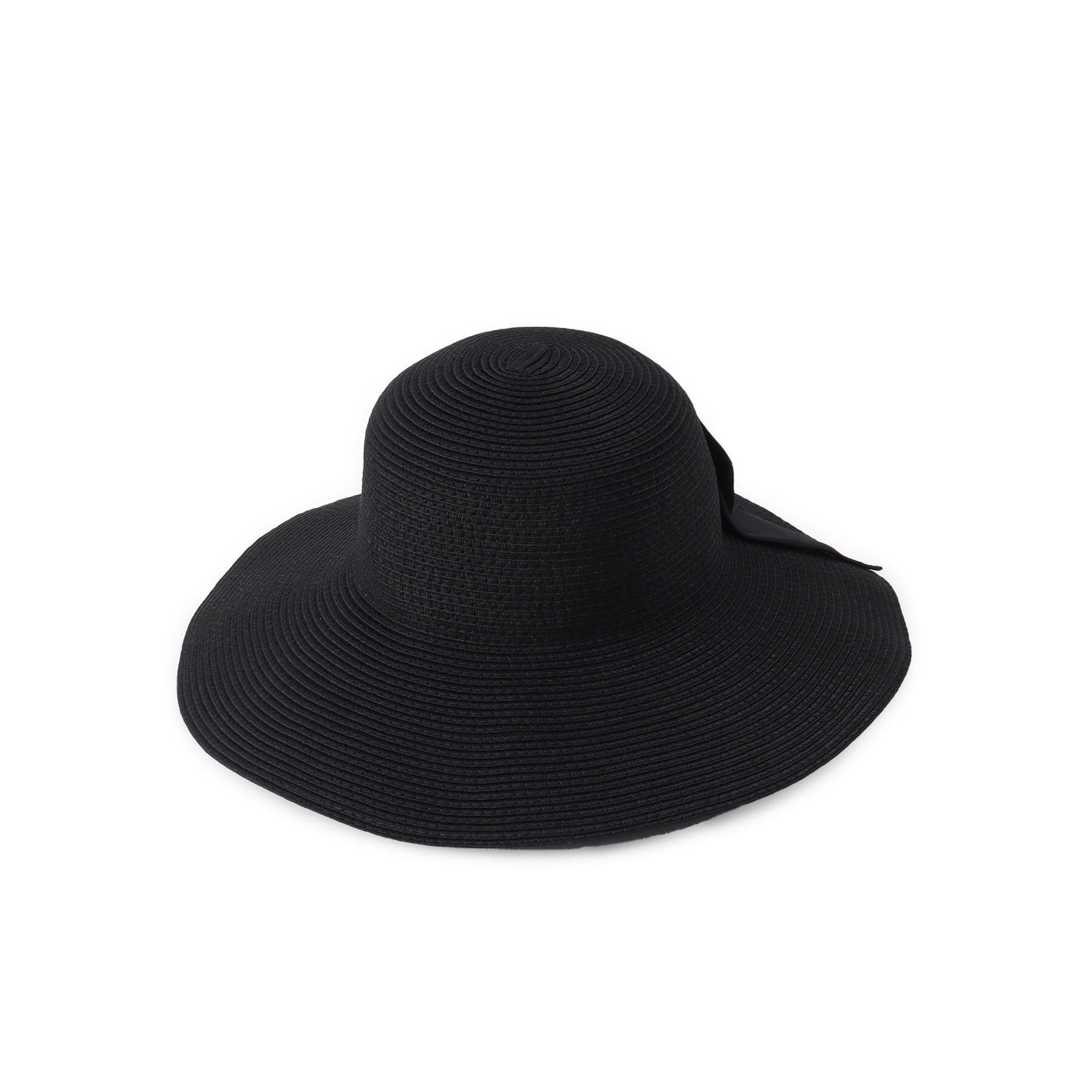 Grandedge「【接触冷感／洗濯可】コンパクトウォッシャブルリボンハット」|ハット|ブラック(019)