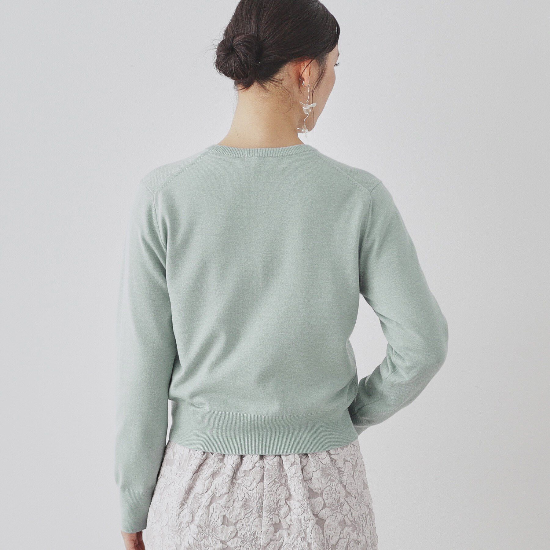 SunaUna「【SS～Lサイズ展開／リボン刺繍】クラフトニット」|カーディガン|