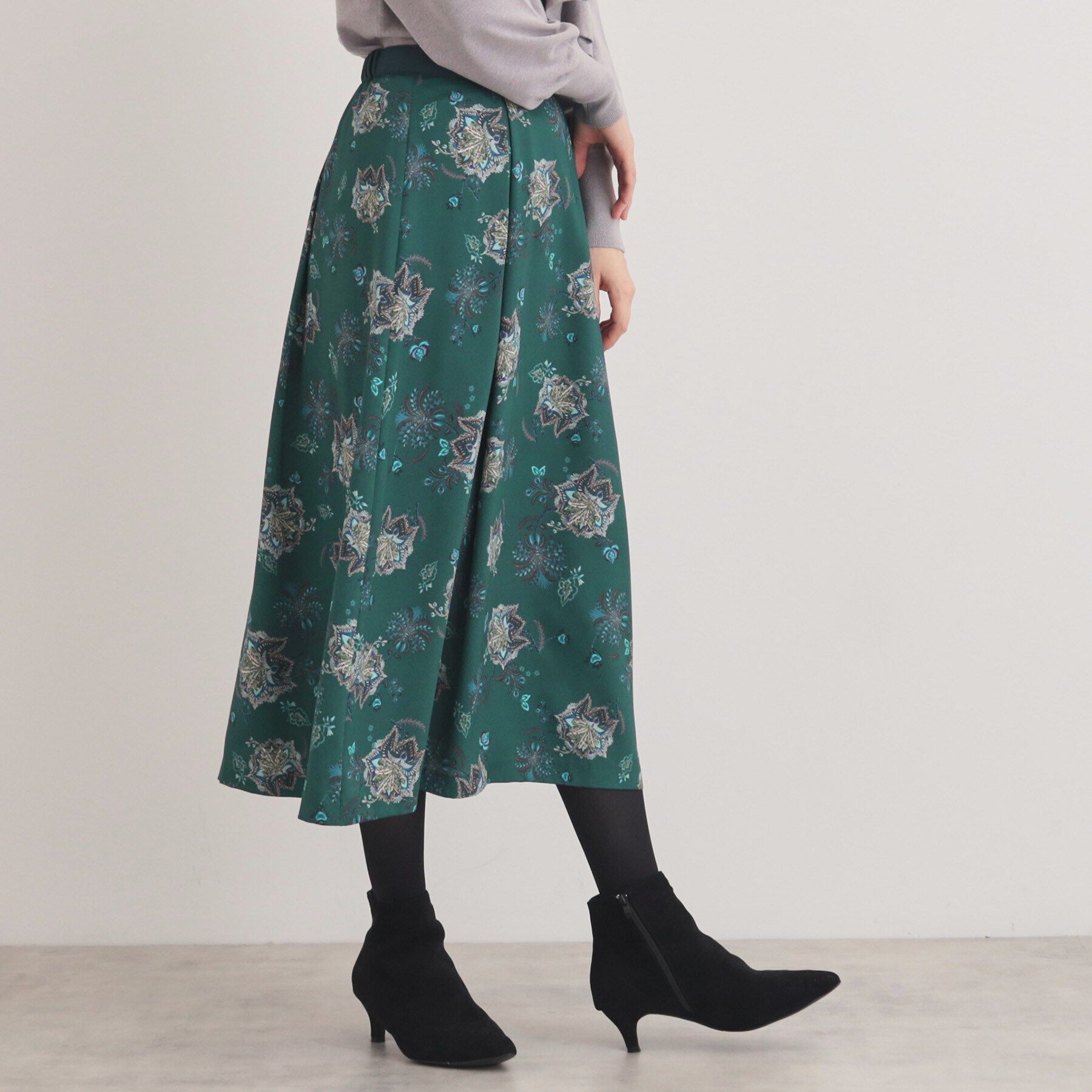 SunaUna「【＆yours project／オリエンタルプリント】フレアスカート」|スカート|