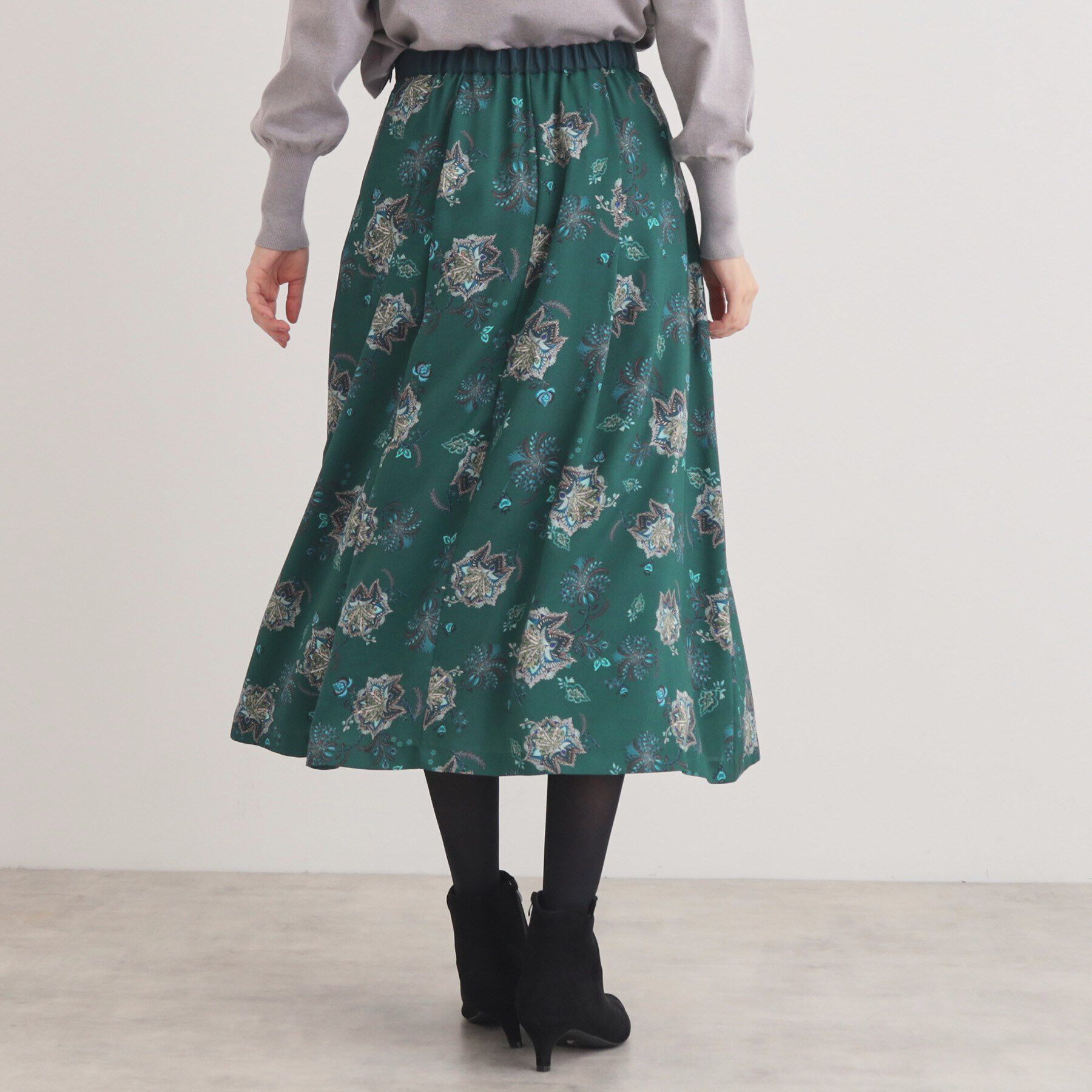 SunaUna「【＆yours project／オリエンタルプリント】フレアスカート」|スカート|