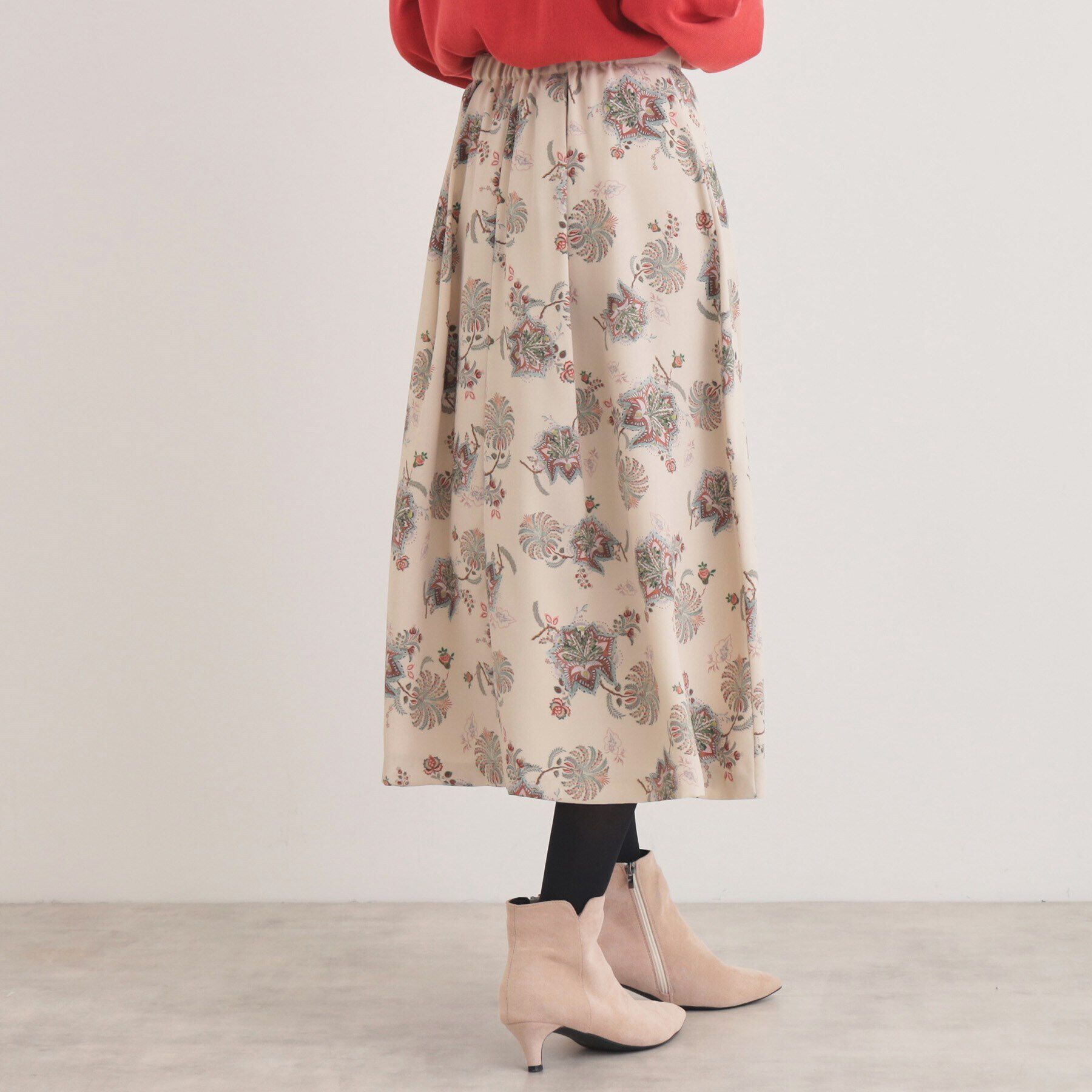 SunaUna「【＆yours project／オリエンタルプリント】フレアスカート」|スカート|