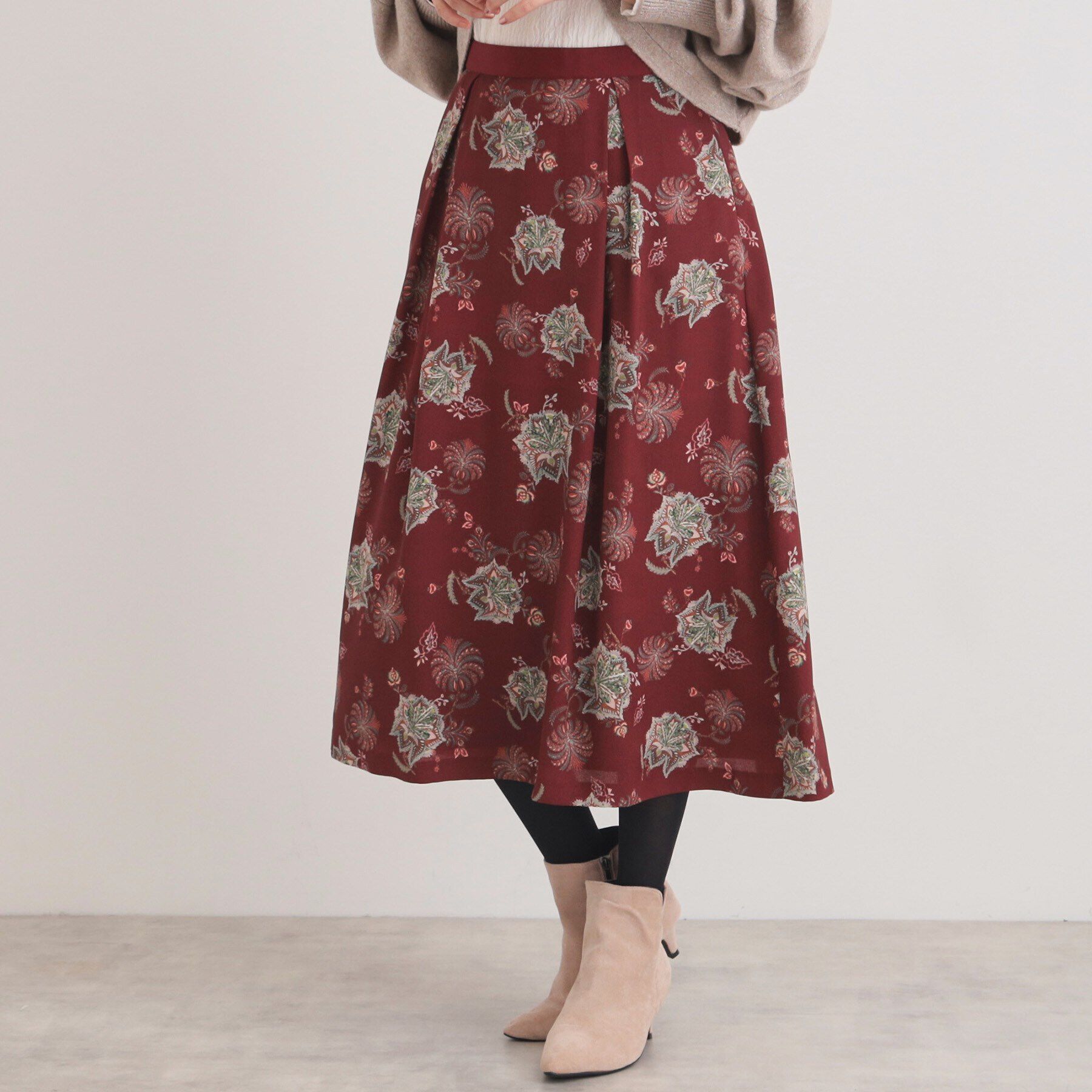 SunaUna「【＆yours project／オリエンタルプリント】フレアスカート」|スカート|