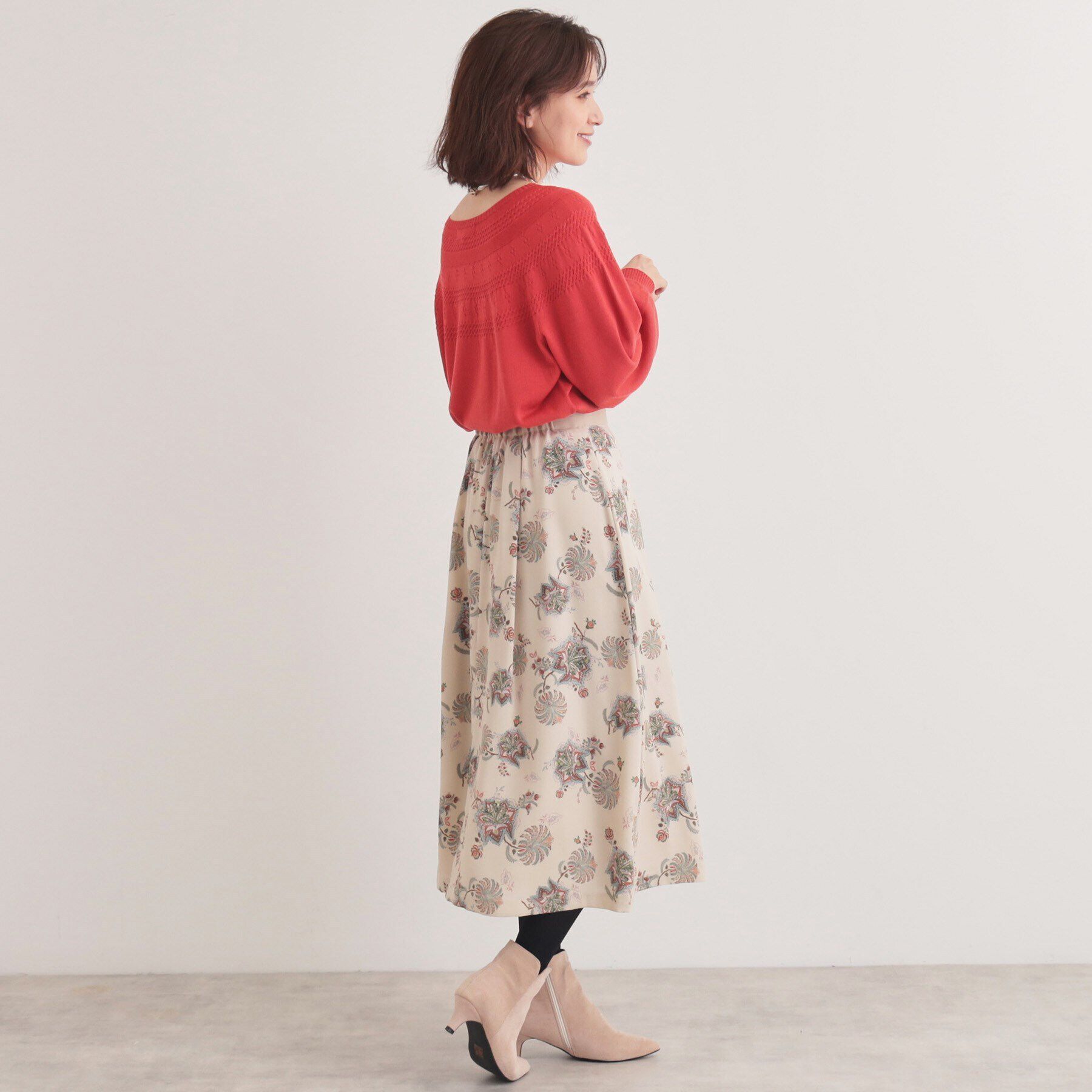 SunaUna「【＆yours project／オリエンタルプリント】フレアスカート」|スカート|