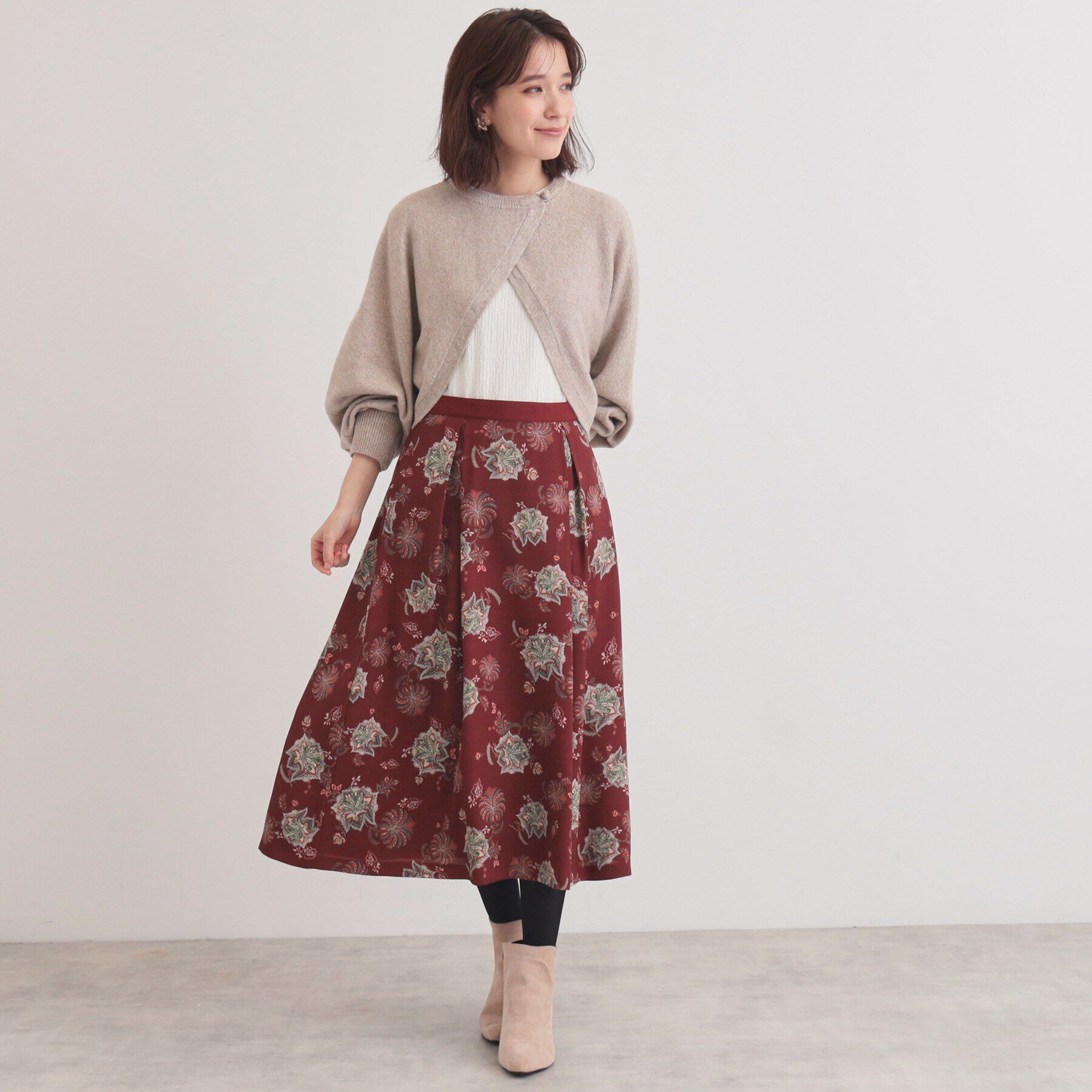 SunaUna「【＆yours project／オリエンタルプリント】フレアスカート」|スカート|