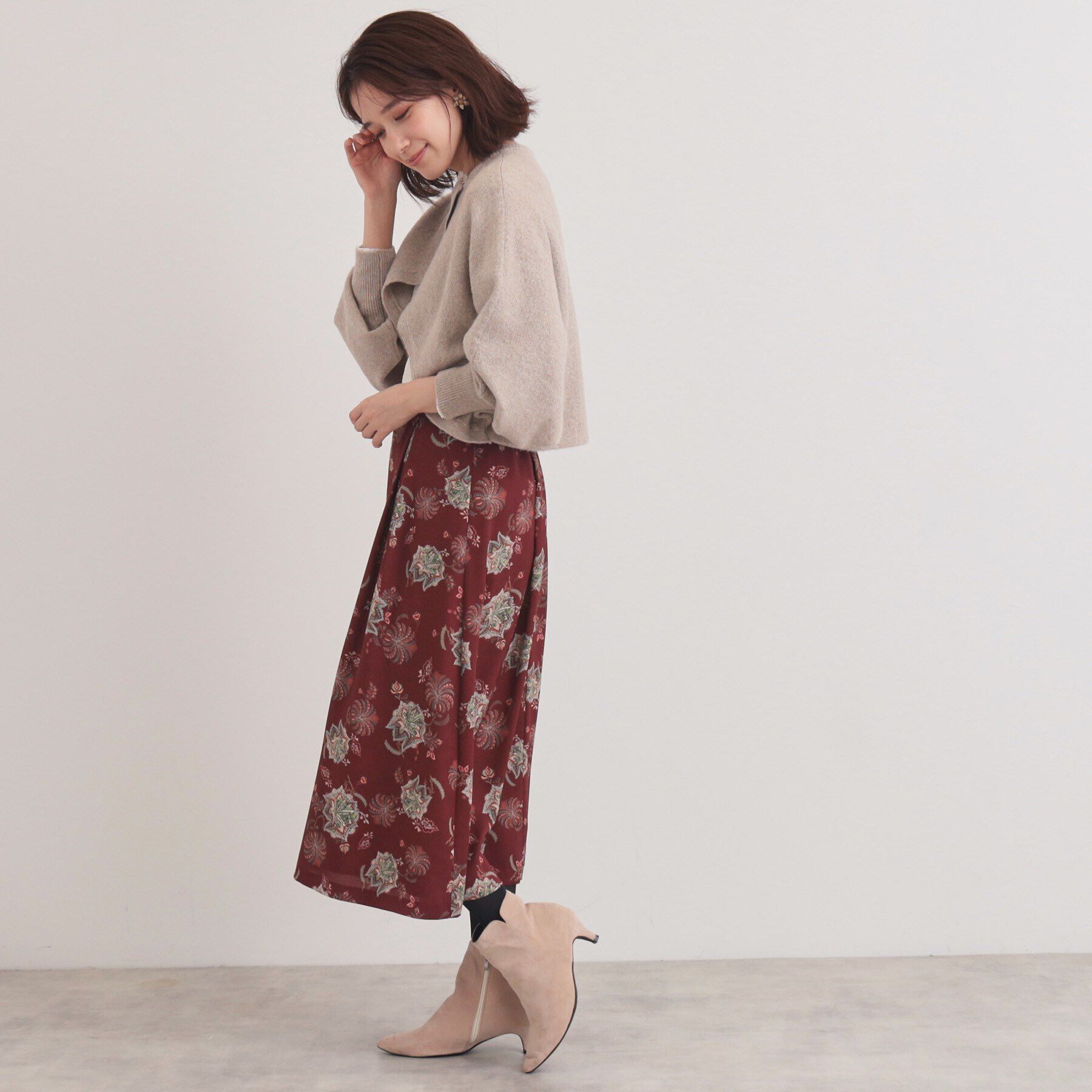 SunaUna「【＆yours project／オリエンタルプリント】フレアスカート」|スカート|