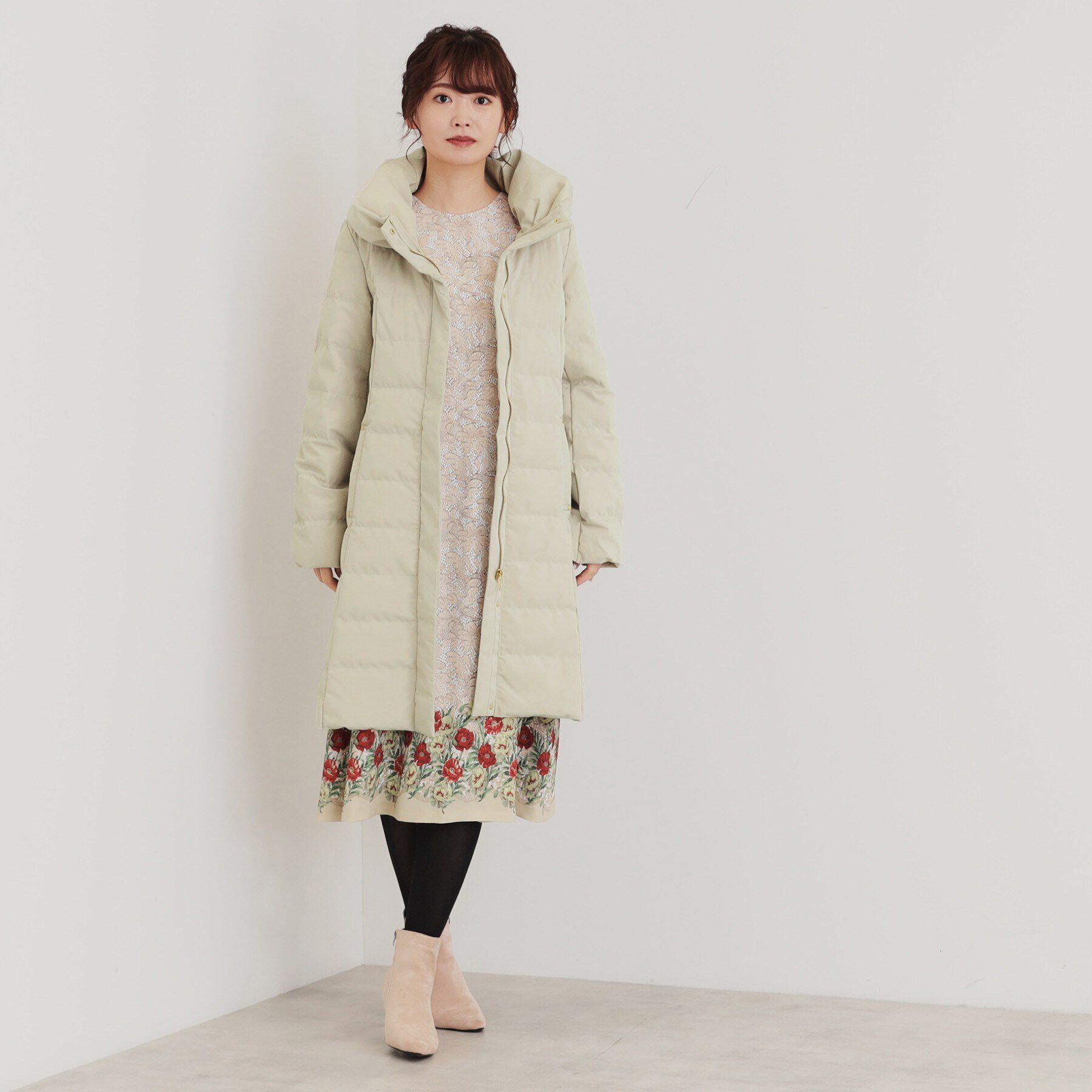 SunaUna「【ストレッチ／3色展開】ロングダウン」|ダウン|