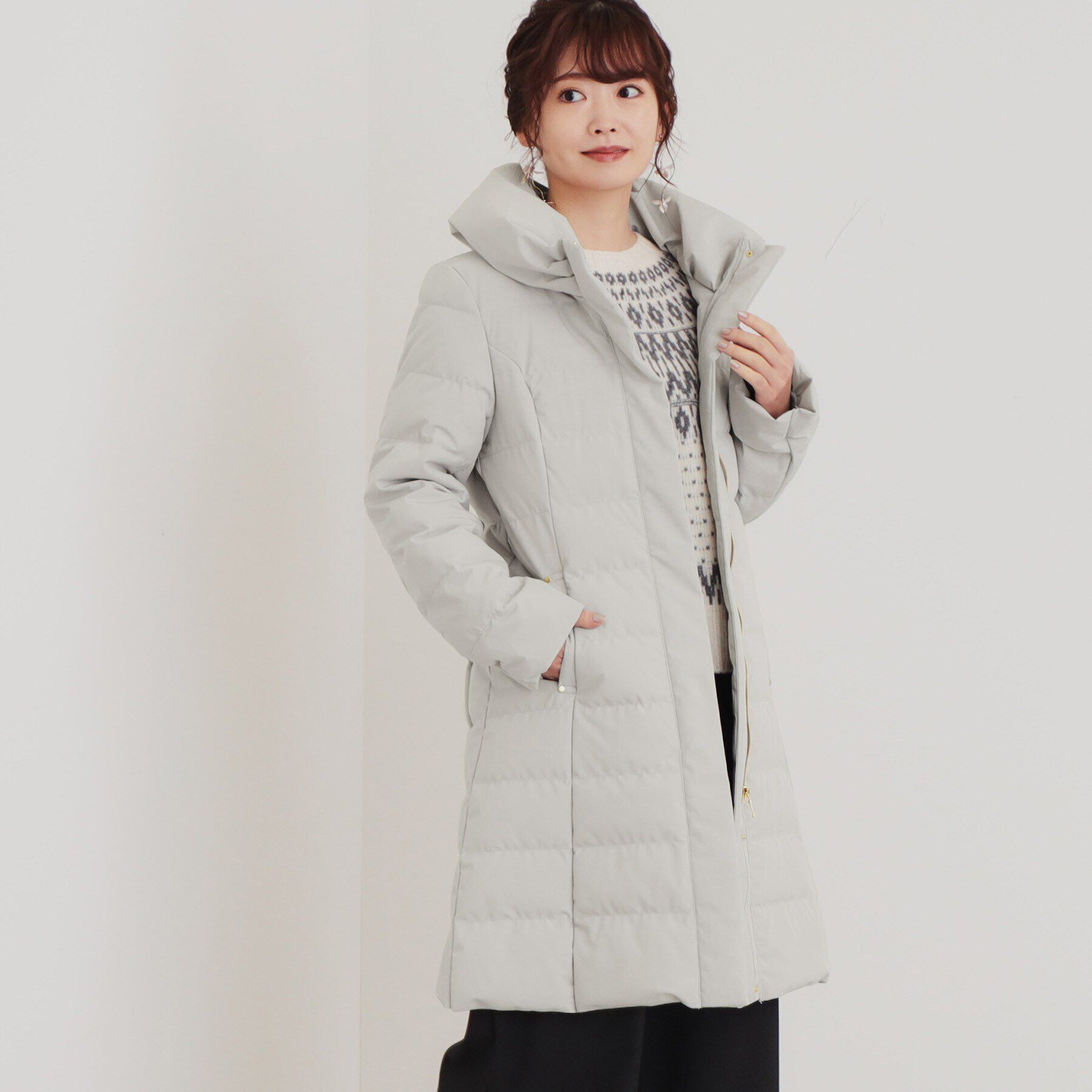 SunaUna「【ストレッチ／3色展開】ロングダウン」|ダウン|