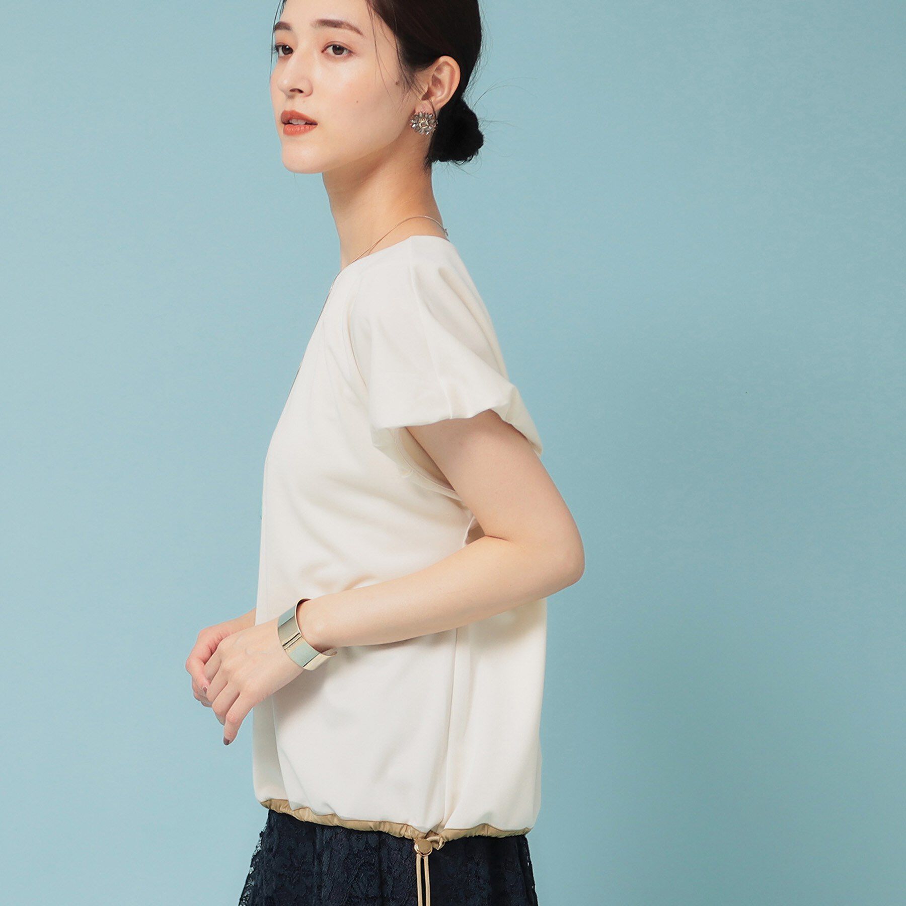 SunaUna「【ドロスト使い】ギャザートップス」|Tシャツ・カットソー|