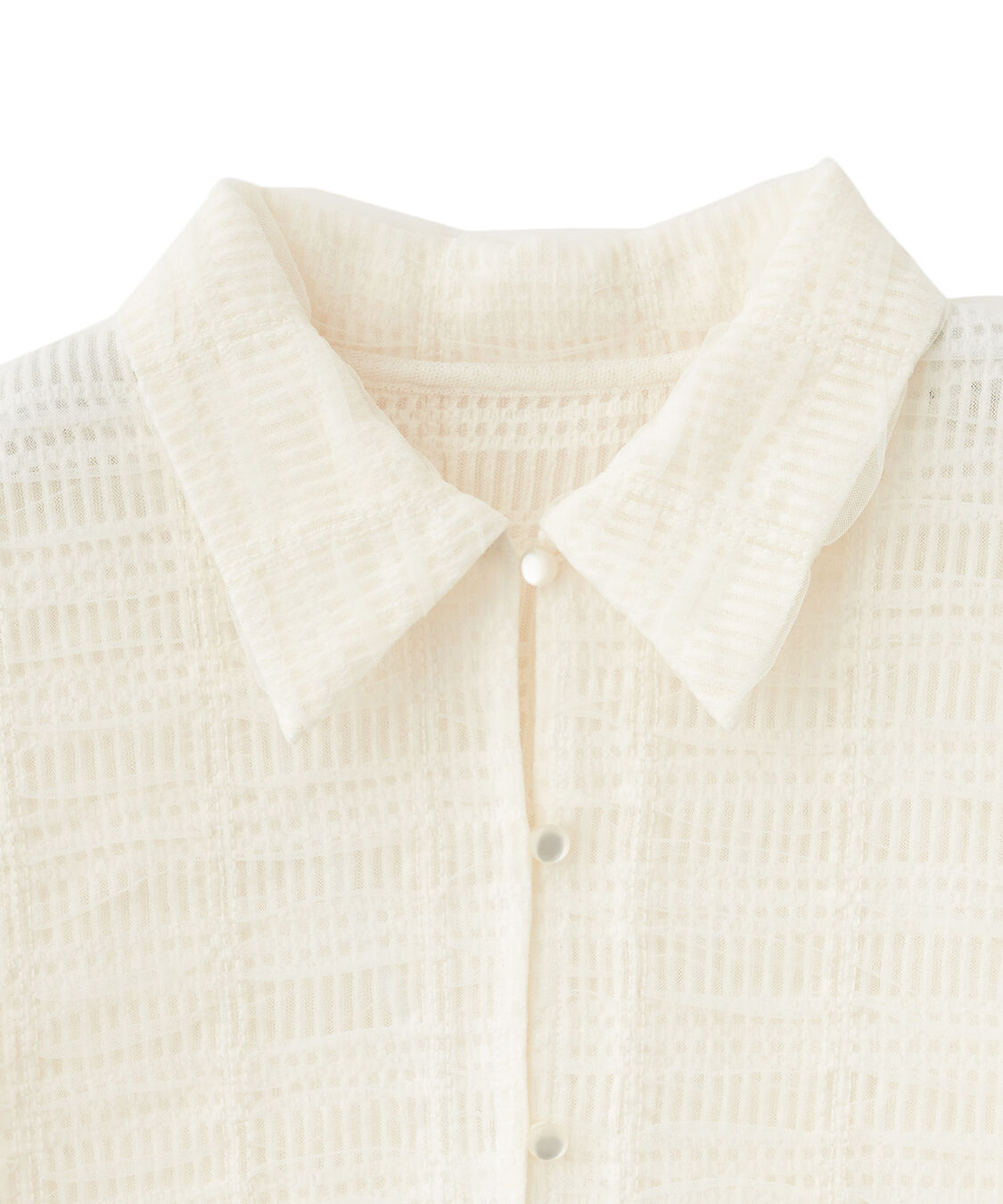 COCO DEAL「シアーチェッククロップド丈シャツ」|シャツ・ブラウス|