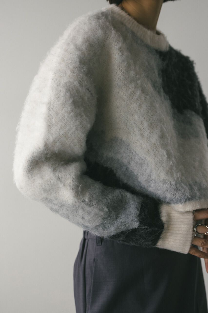 STYLEMIXER「カウパターンショートニット」|ニット・セーター|