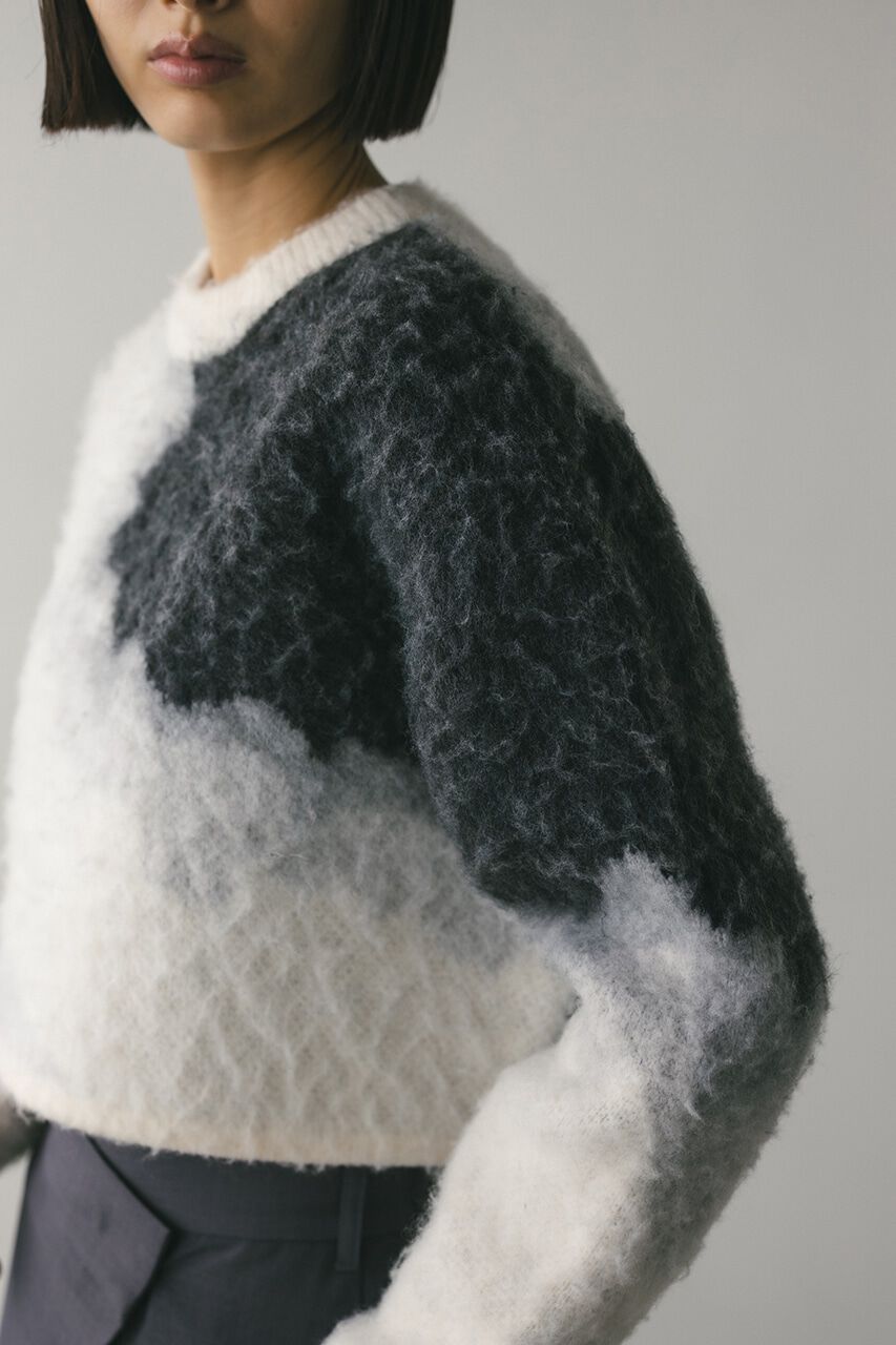 STYLEMIXER「カウパターンショートニット」|ニット・セーター|