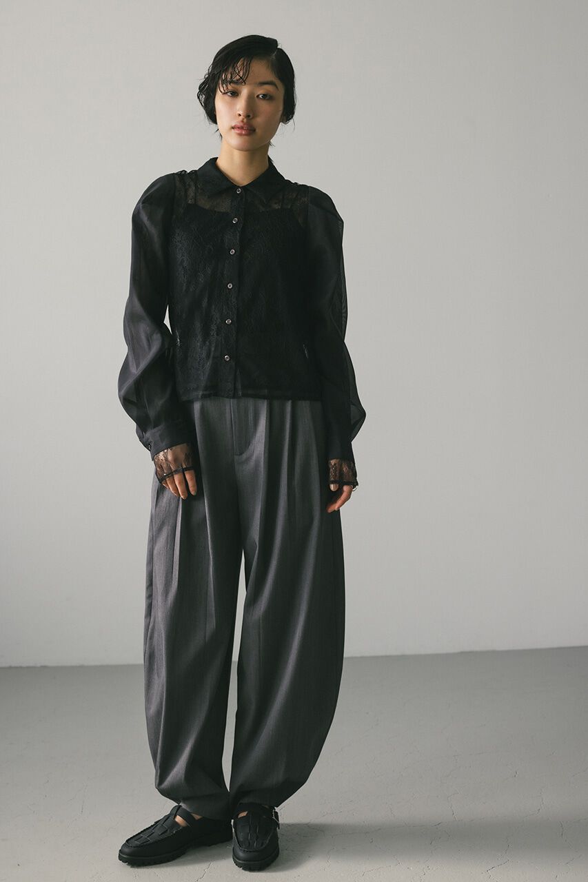 STYLEMIXER「レースレイヤーシャツ」|シャツ・ブラウス|BLK