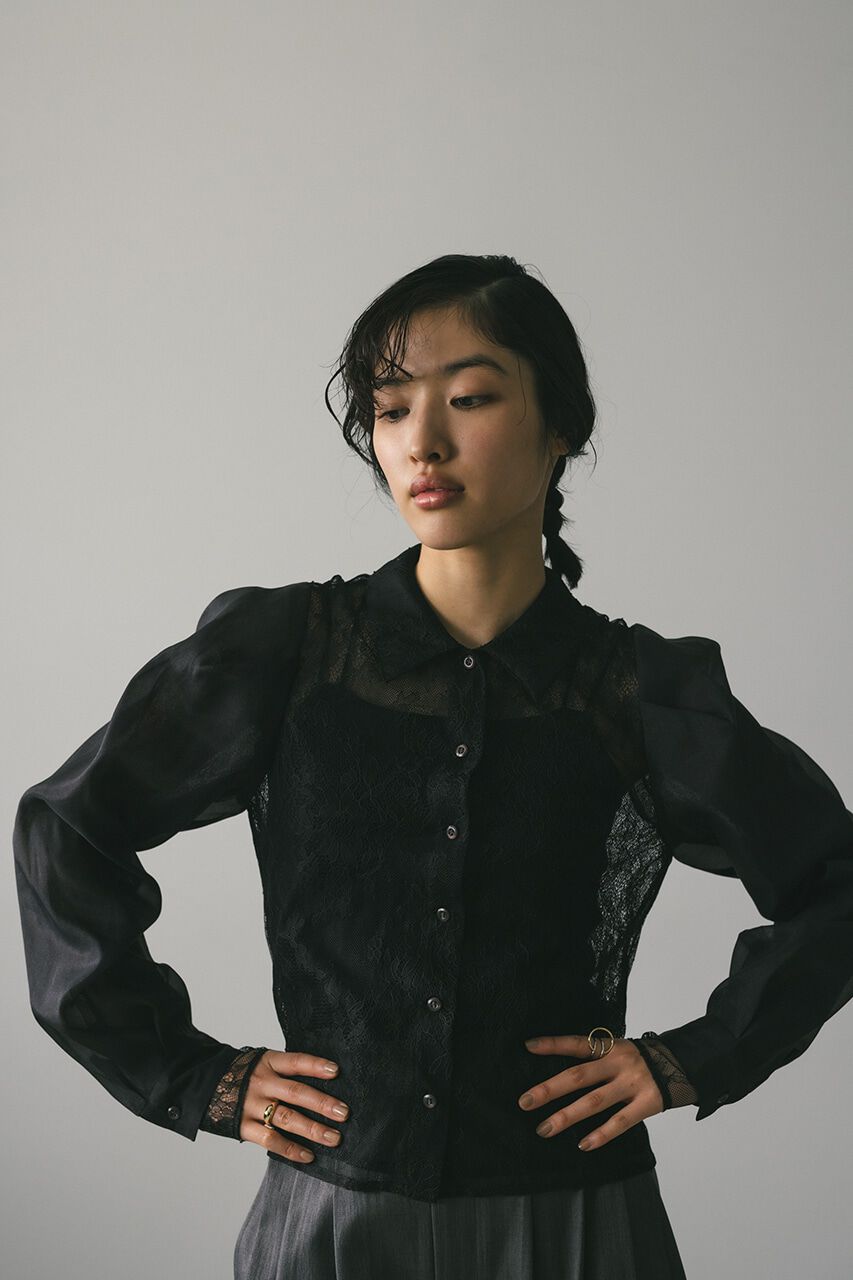 STYLEMIXER「レースレイヤーシャツ」|シャツ・ブラウス|
