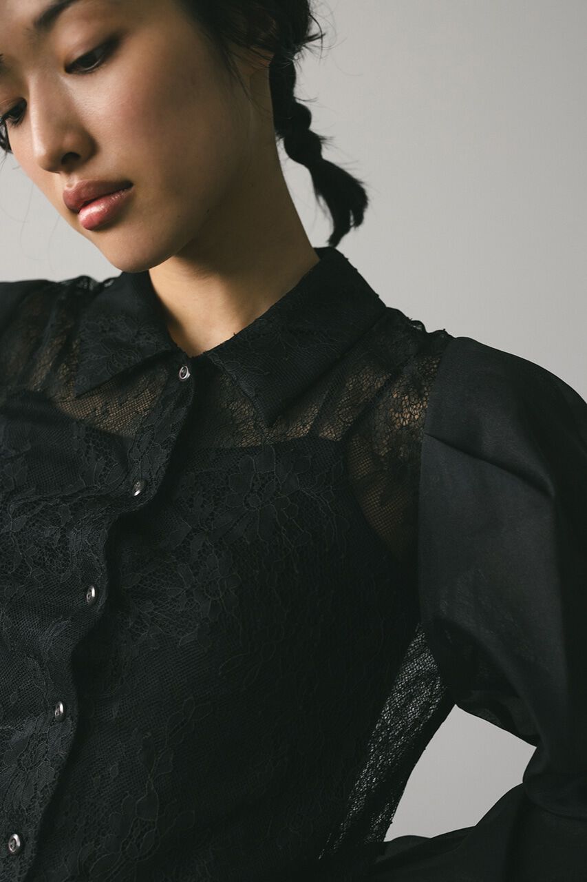 STYLEMIXER「レースレイヤーシャツ」|シャツ・ブラウス|