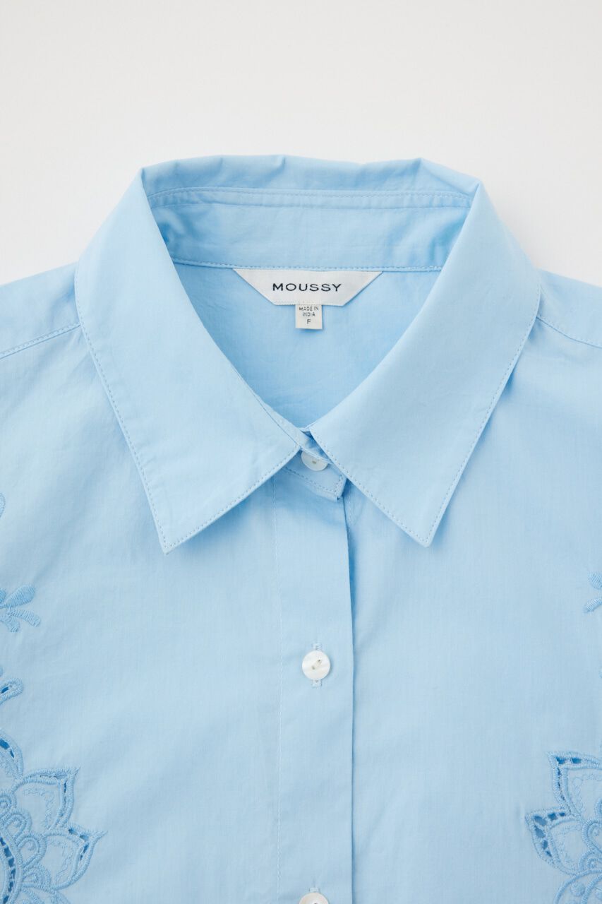 MOUSSY「EMBROIDERY POPLIN LOOSE シャツ」|シャツ・ブラウス|