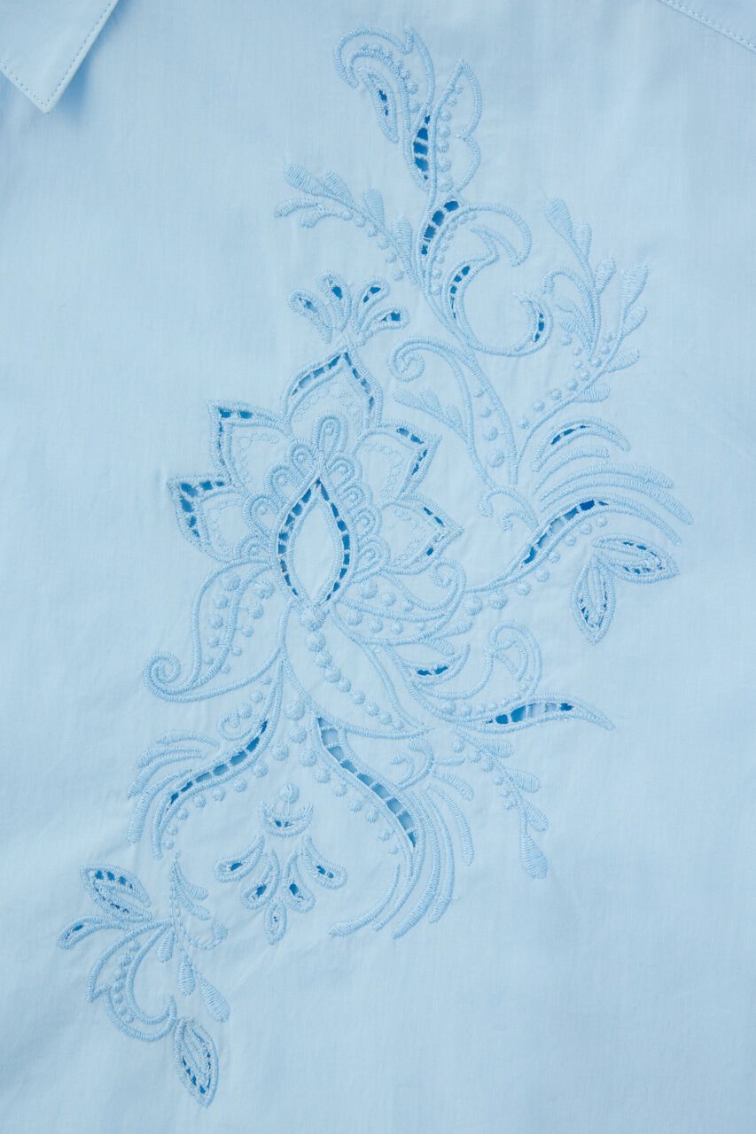 MOUSSY「EMBROIDERY POPLIN LOOSE シャツ」|シャツ・ブラウス|