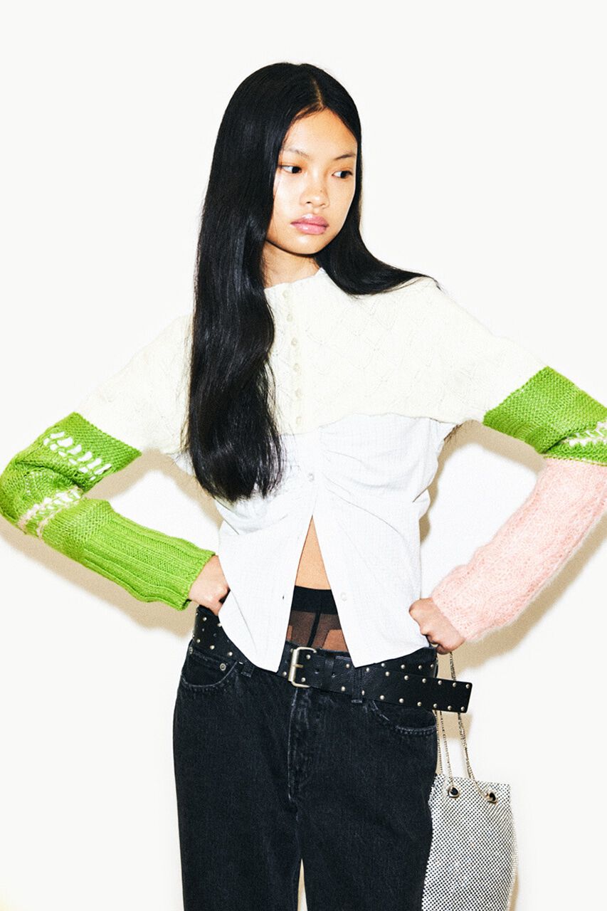 MOUSSY「RUCHED STRETCH シャツ」|シャツ・ブラウス|