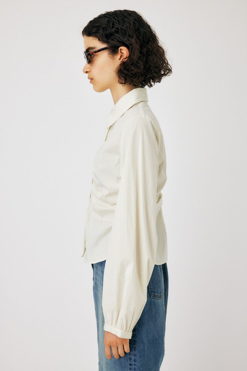 MOUSSY「RUCHED STRETCH シャツ」|シャツ・ブラウス|