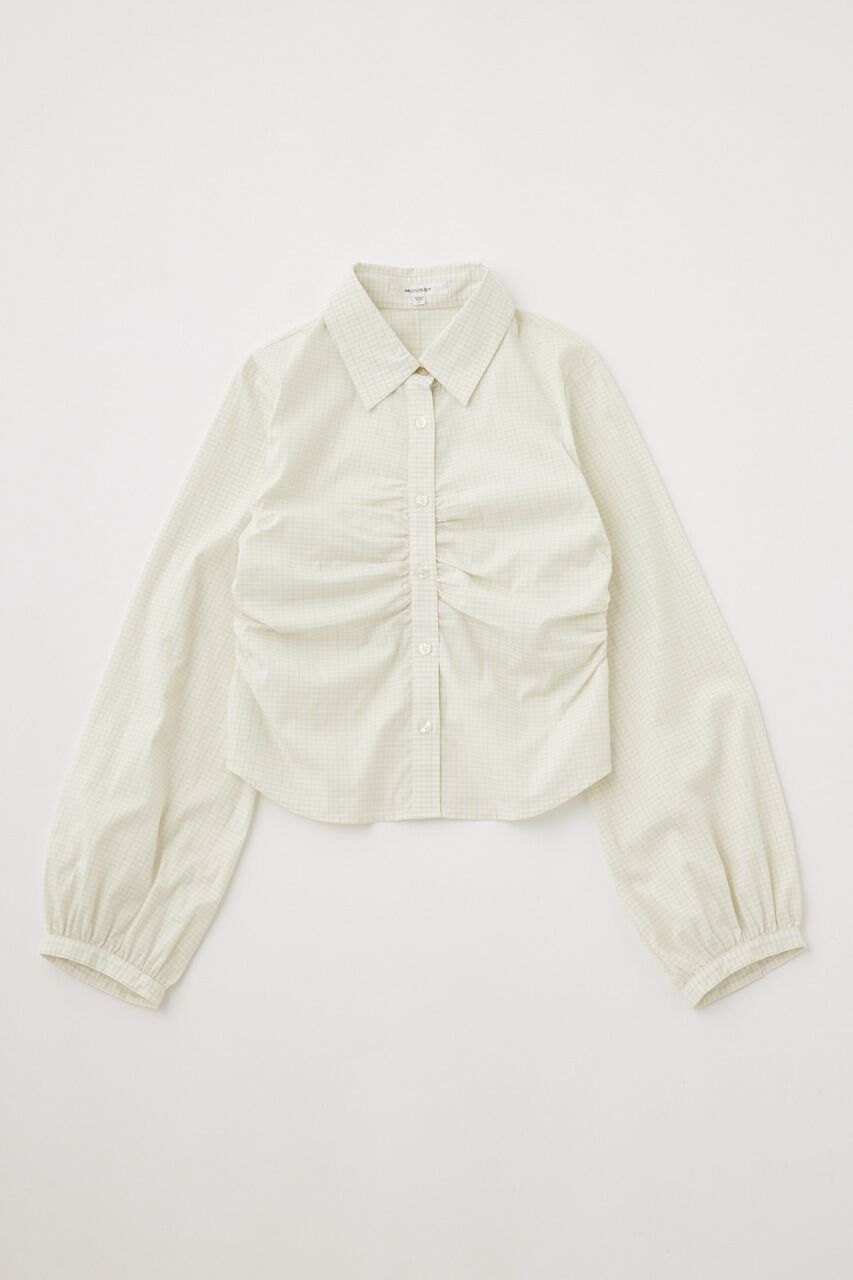 MOUSSY「RUCHED STRETCH シャツ」|シャツ・ブラウス|