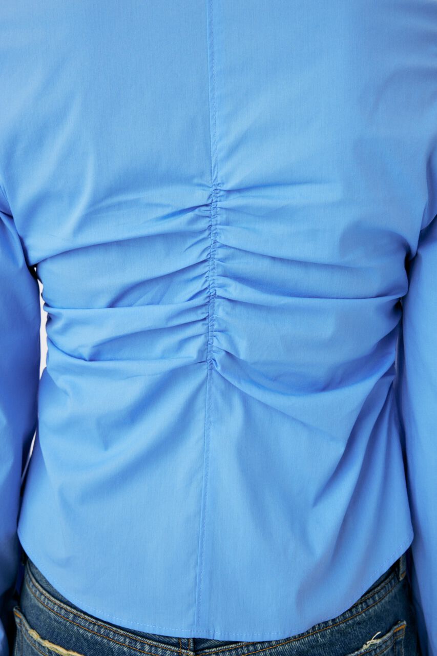 MOUSSY「RUCHED STRETCH シャツ」|シャツ・ブラウス|