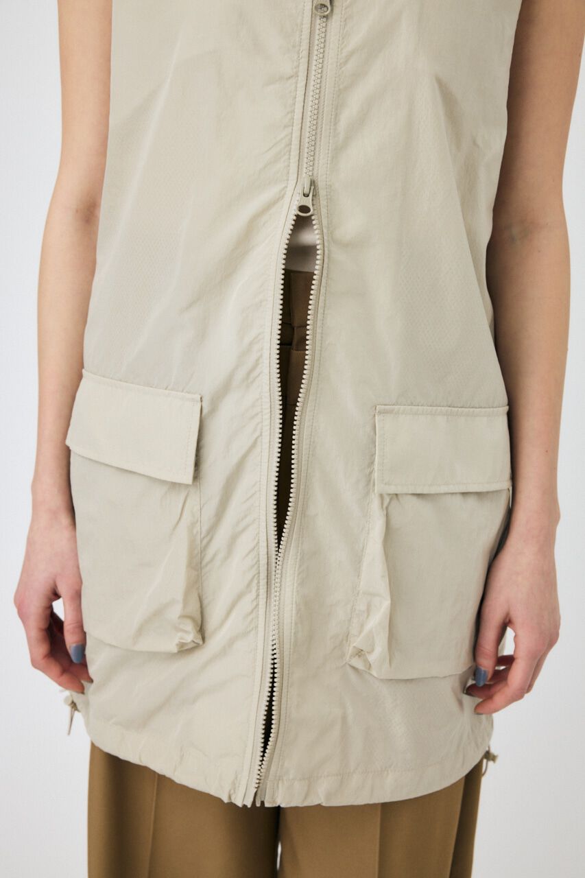 MOUSSY「NYLON ZIP VEST ドレス」|ワンピース|