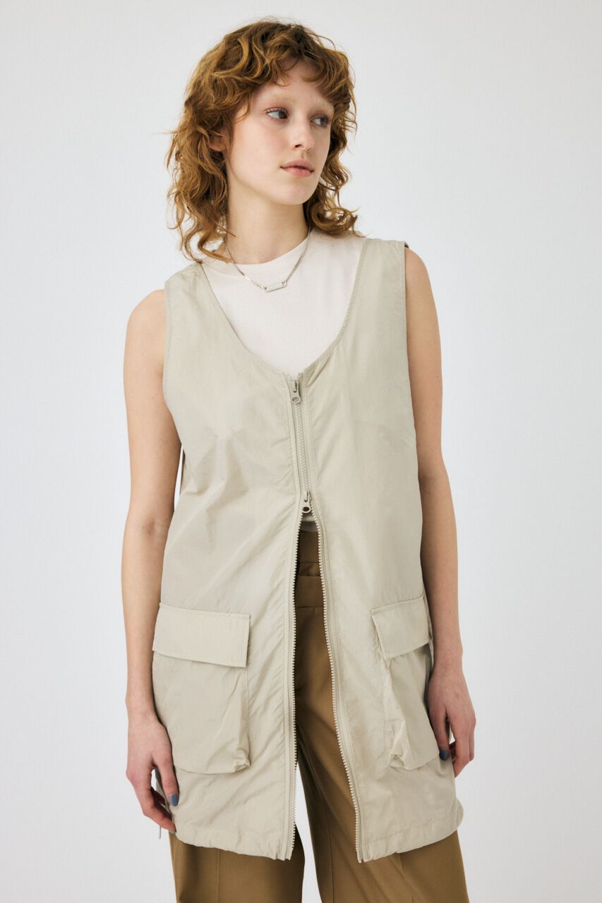 MOUSSY「NYLON ZIP VEST ドレス」|ワンピース|