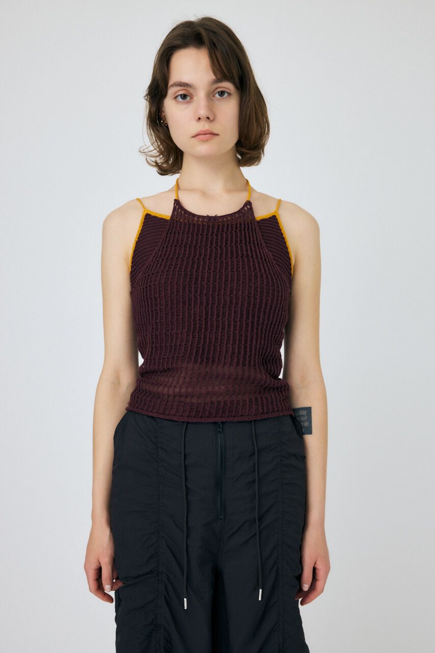 MOUSSY「MESH KNIT キャミソール」|キャミソール|