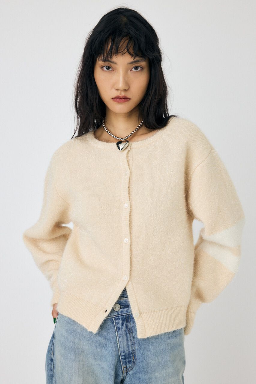 MOUSSY「GLITTER 2WAY ニットトップス」|ニット・セーター|WHT