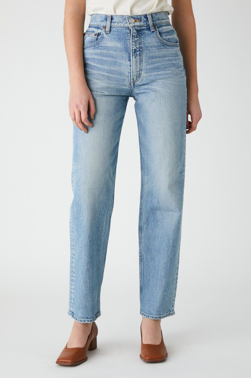MOUSSY「PLAIN JEANS STRAIGHT」|デニム|L/BLU1