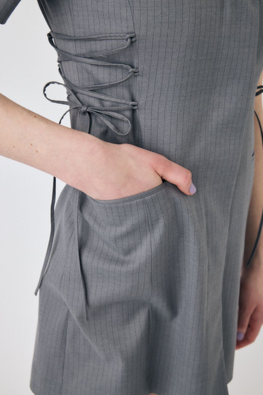 MOUSSY「LACE UP TAILORED ドレス」|ワンピース|