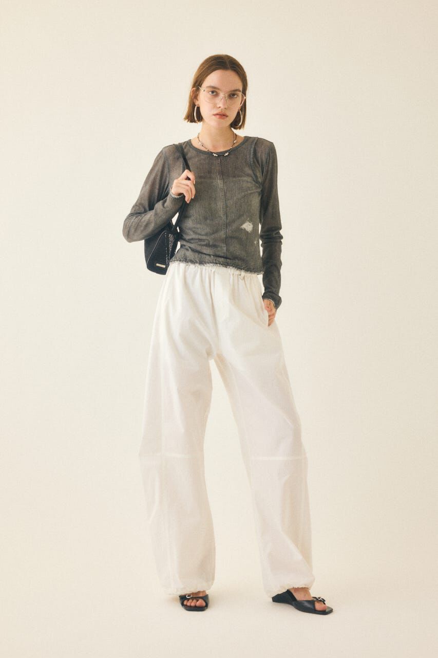 MOUSSY「DENIM PRINT TRANSPARENT ロンT」|Tシャツ・カットソー|