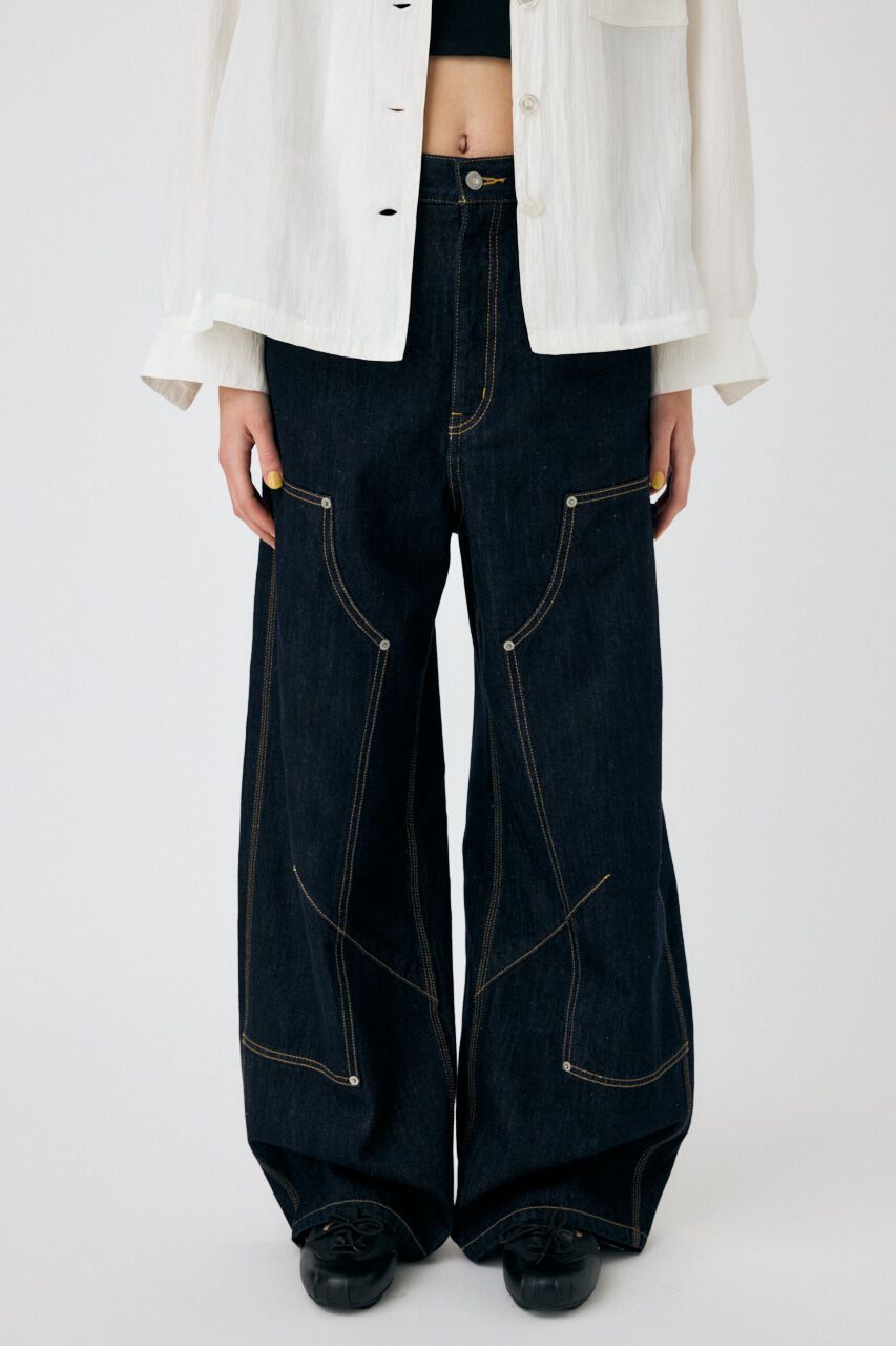 MOUSSY「LOW CLOTCH ペインターパンツ」|デニム|