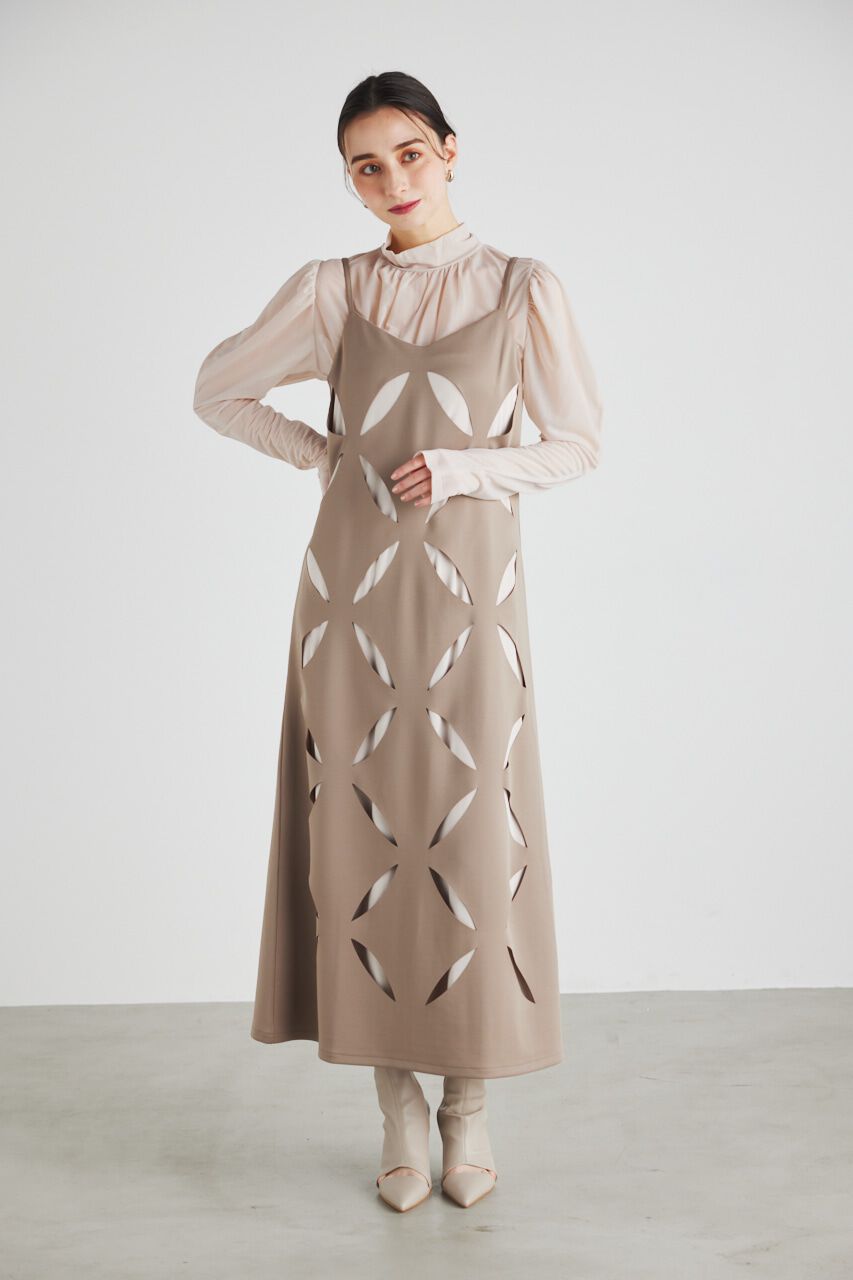 rienda「スランティングスリットキャミOP」|ワンピース|